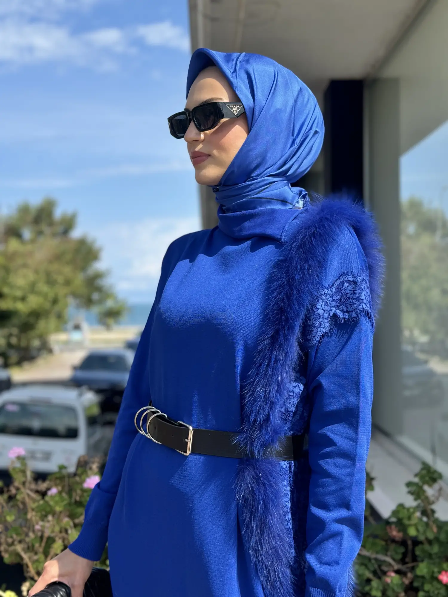 Misswhence Kürk Detaylı Triko Elbise 36805