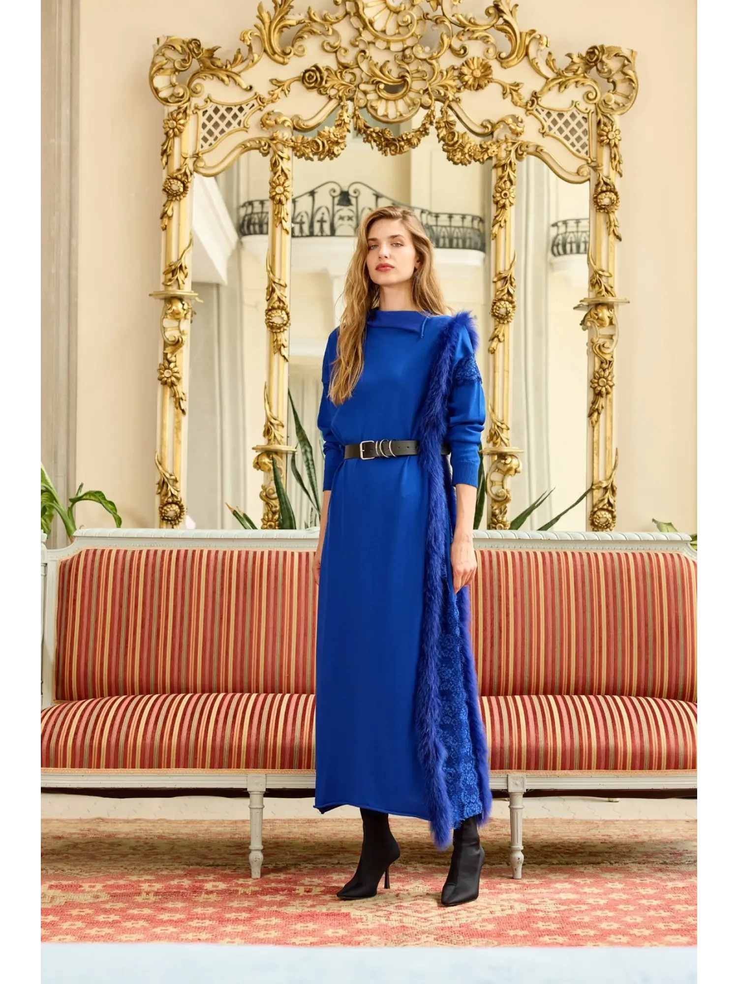 Misswhence Kürk Detaylı Triko Elbise 36805