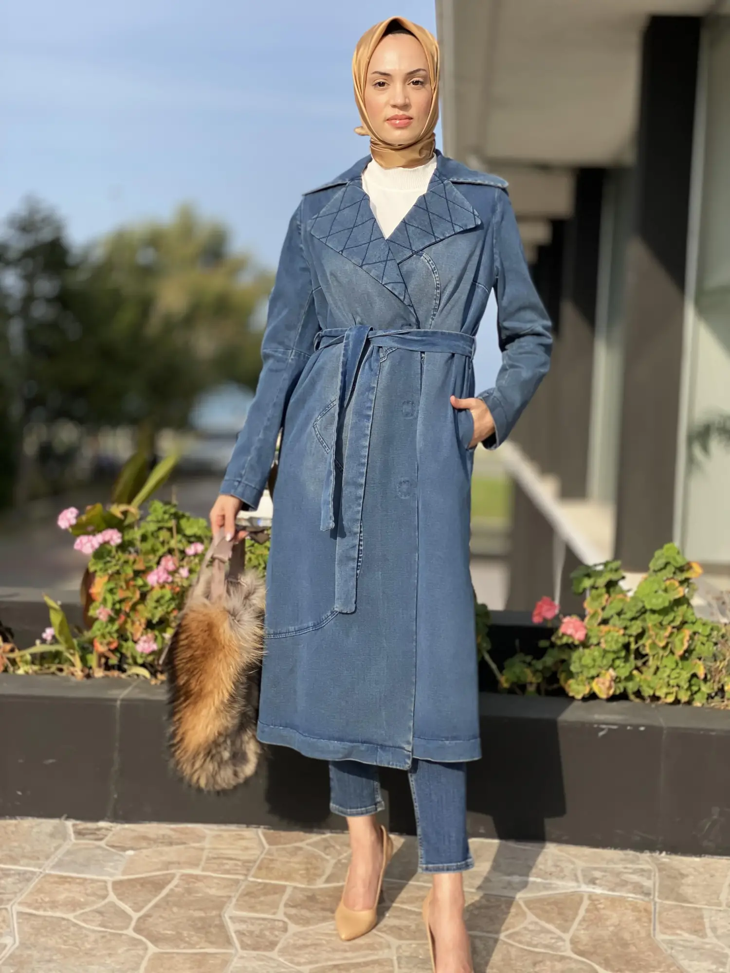 Misswhence Kürklü Kot Pardesü 34511