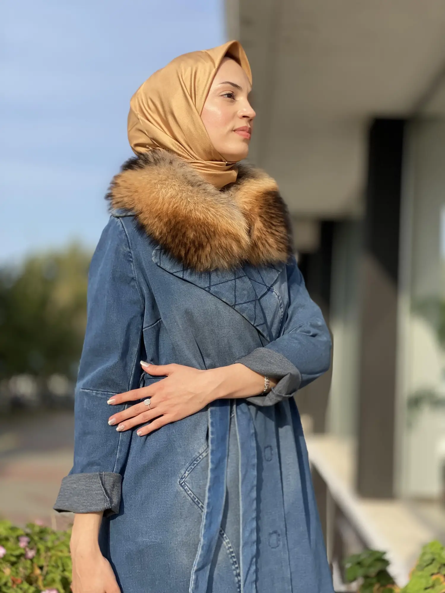 Misswhence Kürklü Kot Pardesü 34511