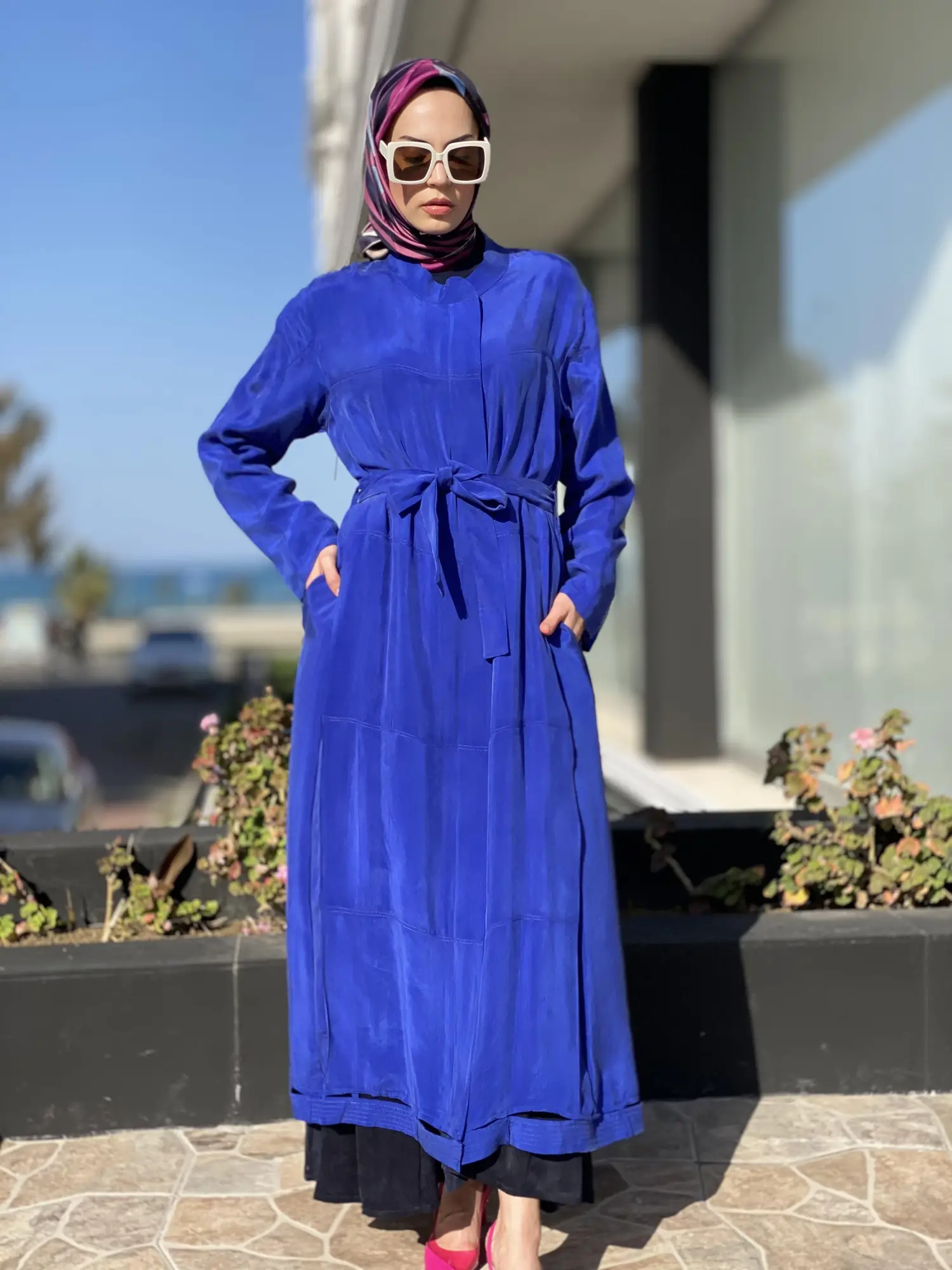 Misswhence Kuşaklı Cupra İpek Pardesü 35501