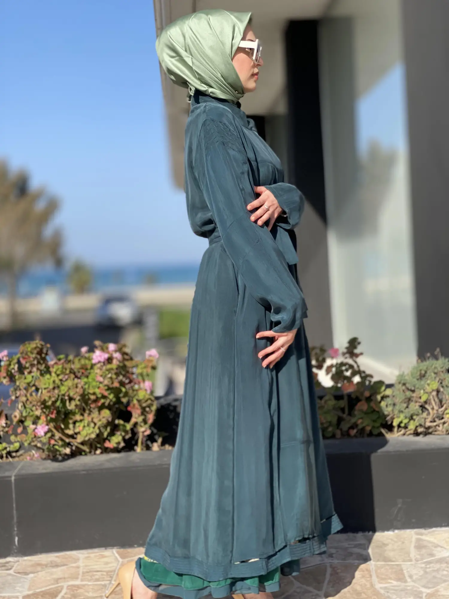 Misswhence Kuşaklı Cupra İpek Pardesü 35501