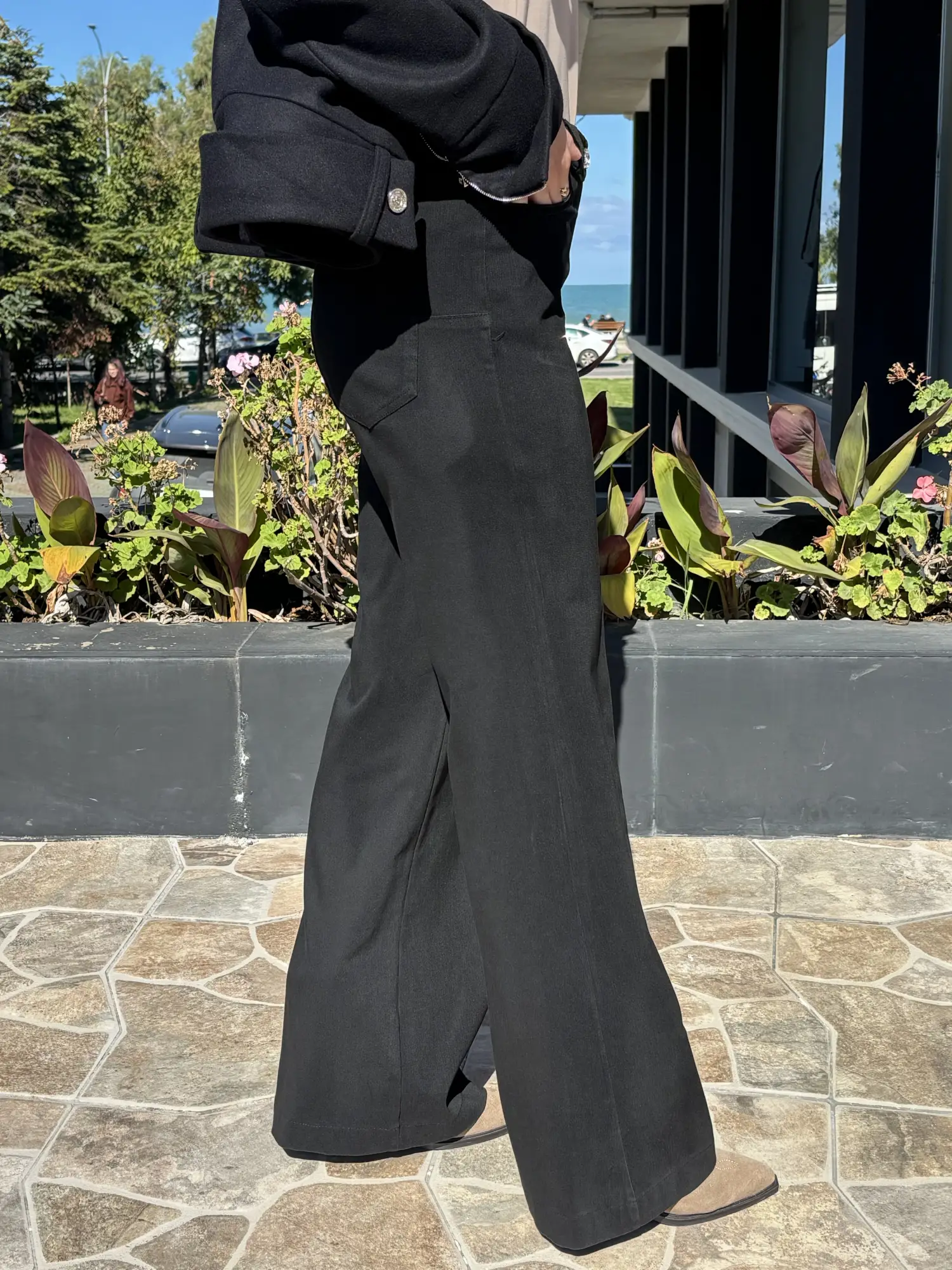 Misswhence Likralı Geniş Paça Kot Pantolon 40105
