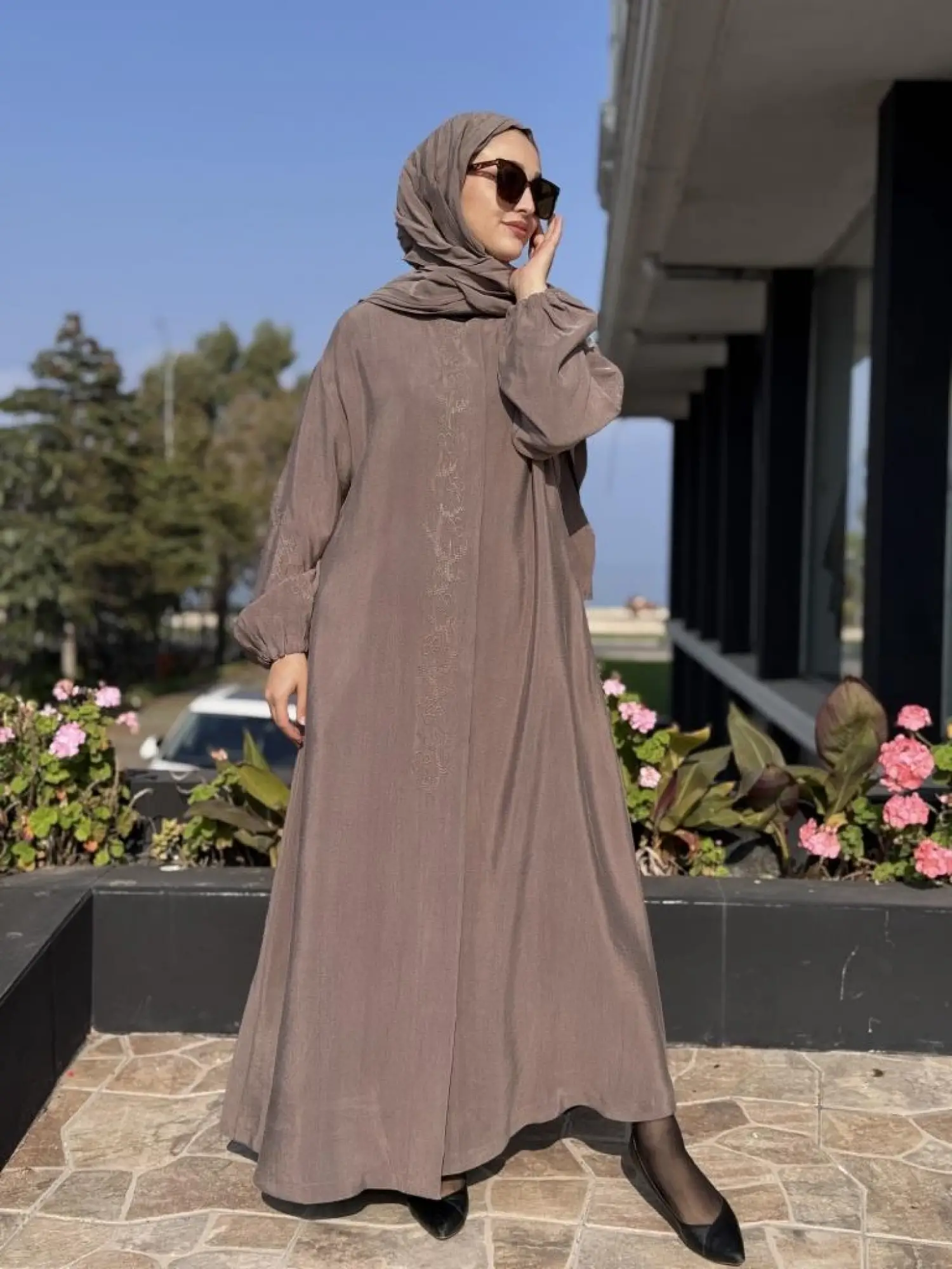 Misswhence Nakış Detaylı Şal Aksesuralı Pardesü 38514