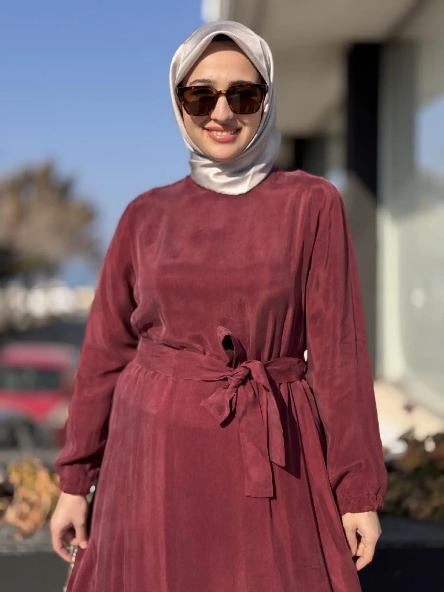 Misswhence Nakış ve Fermuar Detaylı Cupra İpek Elbise 37800