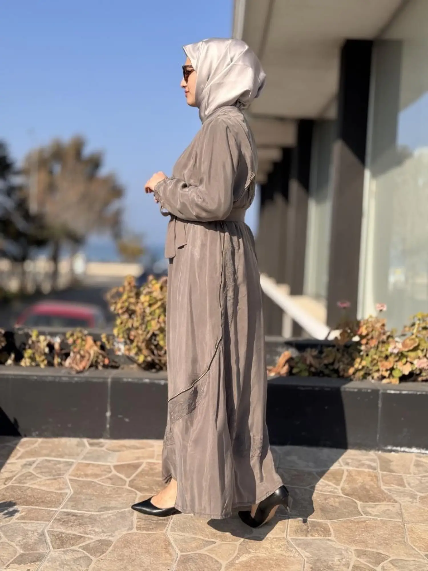 Misswhence Nakış ve Fermuar Detaylı Cupra İpek Elbise 37800