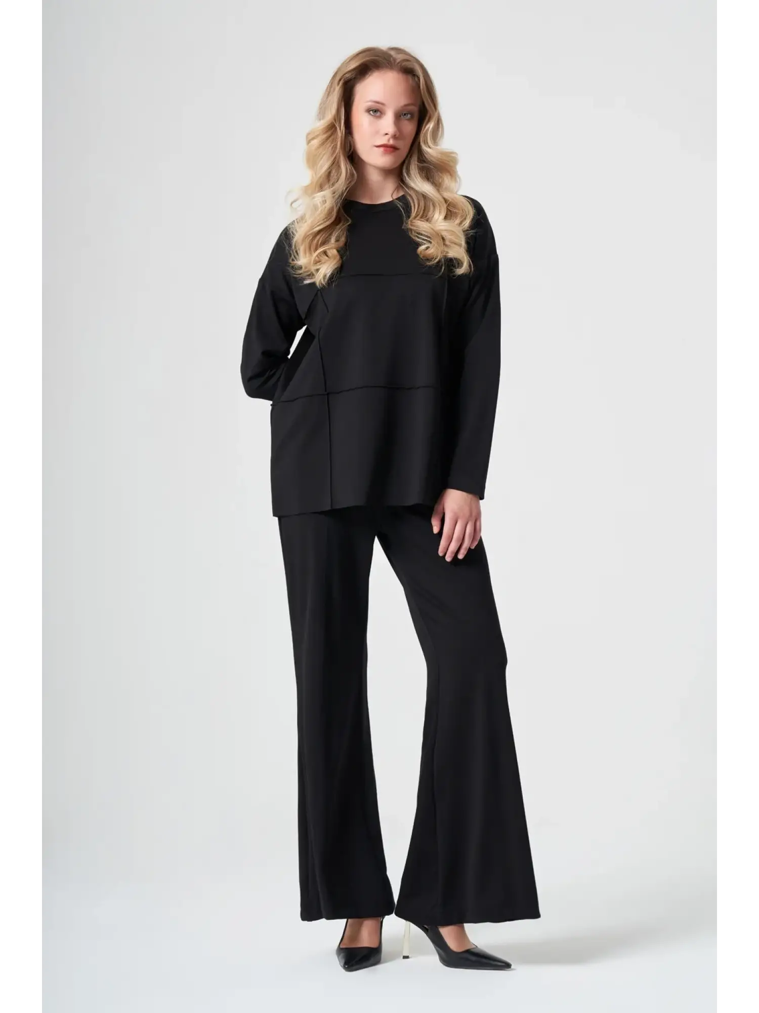 Misswhence Nervür Detaylı Çelik Örme Pantolon 40110
