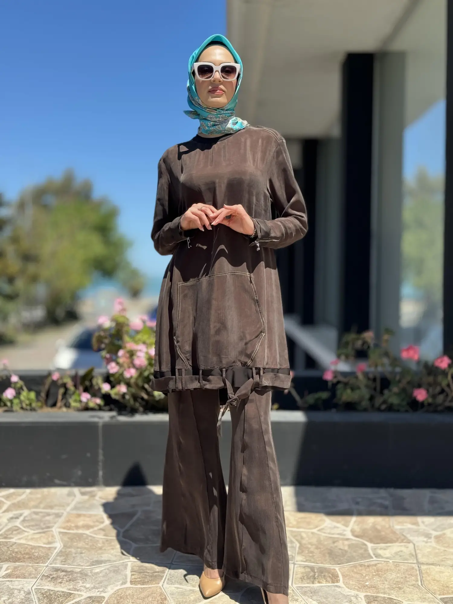 Misswhence Önü Dikiş Detaylı İspanyol Cupra İpek Pantolon 35122