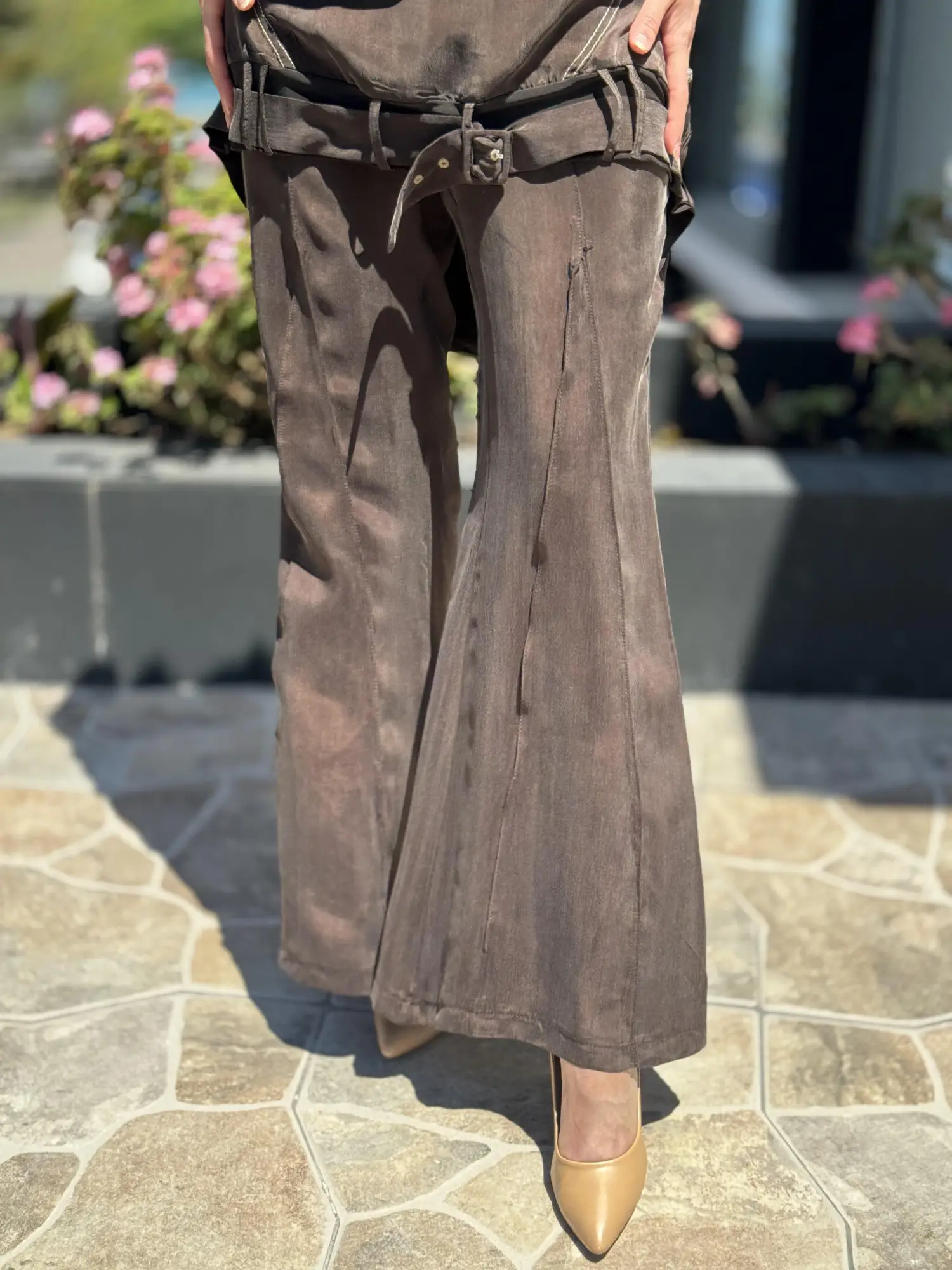 Misswhence Önü Dikiş Detaylı İspanyol Cupra İpek Pantolon 35122