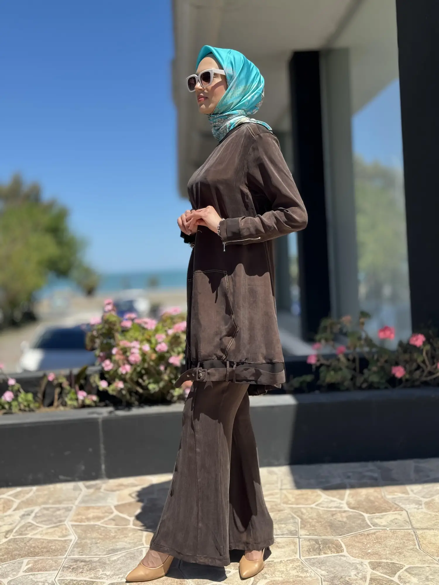 Misswhence Önü Dikiş Detaylı İspanyol Cupra İpek Pantolon 35122