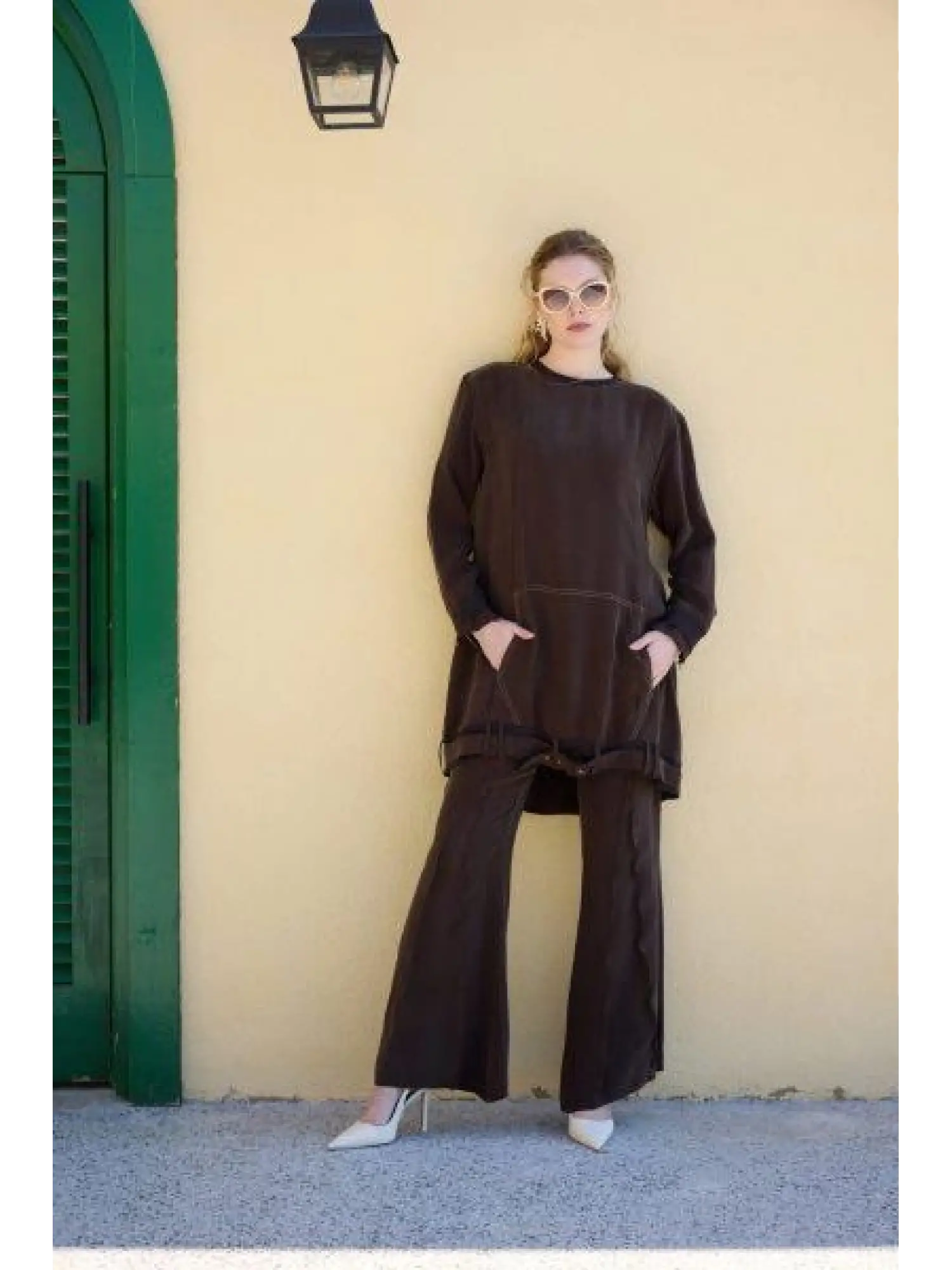 Misswhence Önü Dikiş Detaylı İspanyol Cupra İpek Pantolon 35122