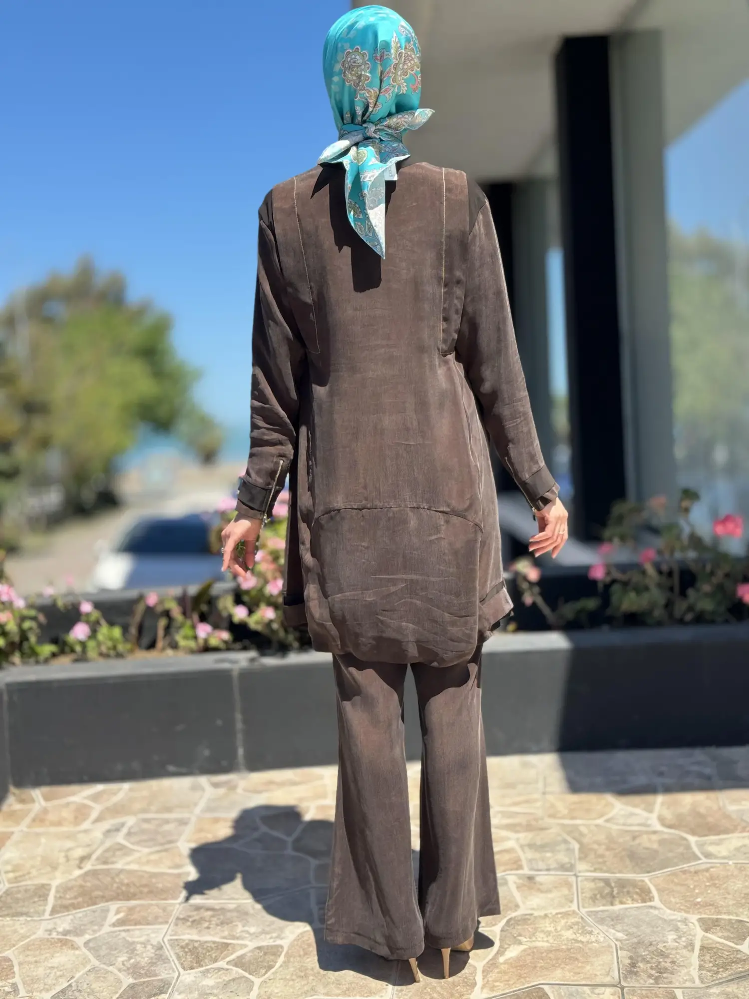 Misswhence Önü Dikiş Detaylı İspanyol Cupra İpek Pantolon 35122