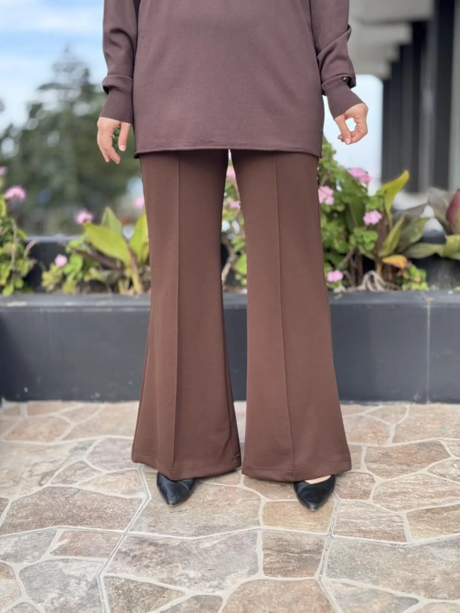 Misswhence Önü Nervür Detaylı Örme Pantolon 38105