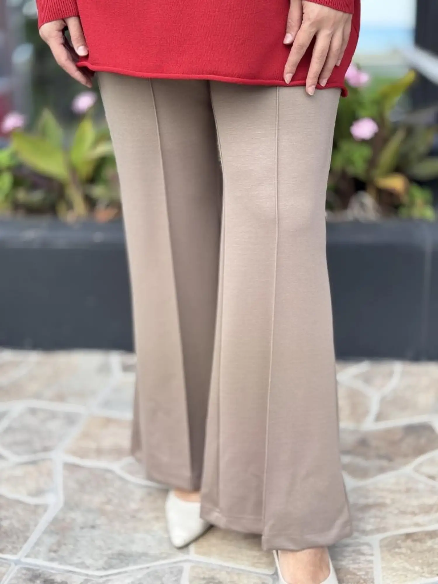 Misswhence Önü Nervür Detaylı Örme Pantolon 38105