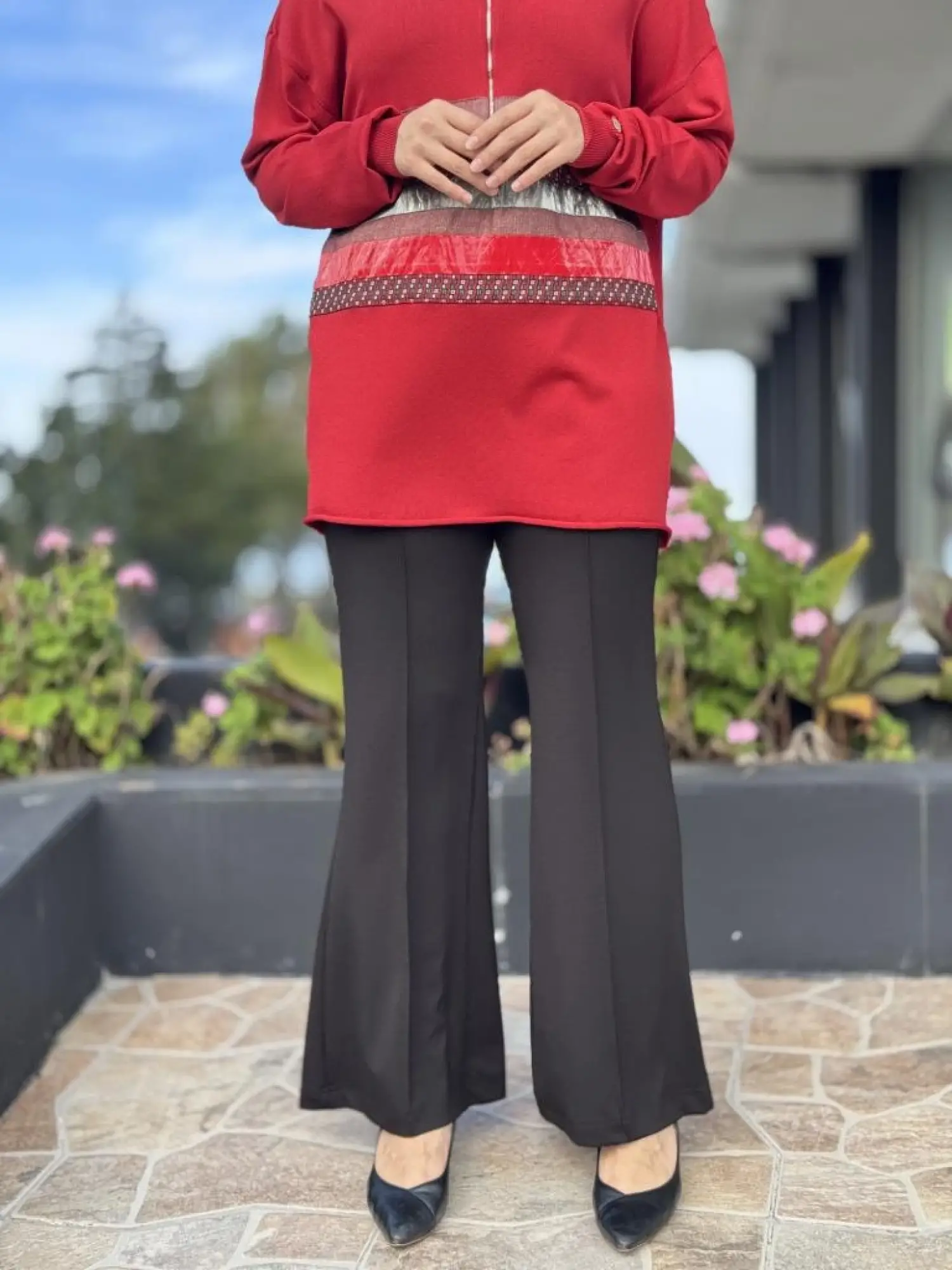 Misswhence Önü Nervür Detaylı Örme Pantolon 38105