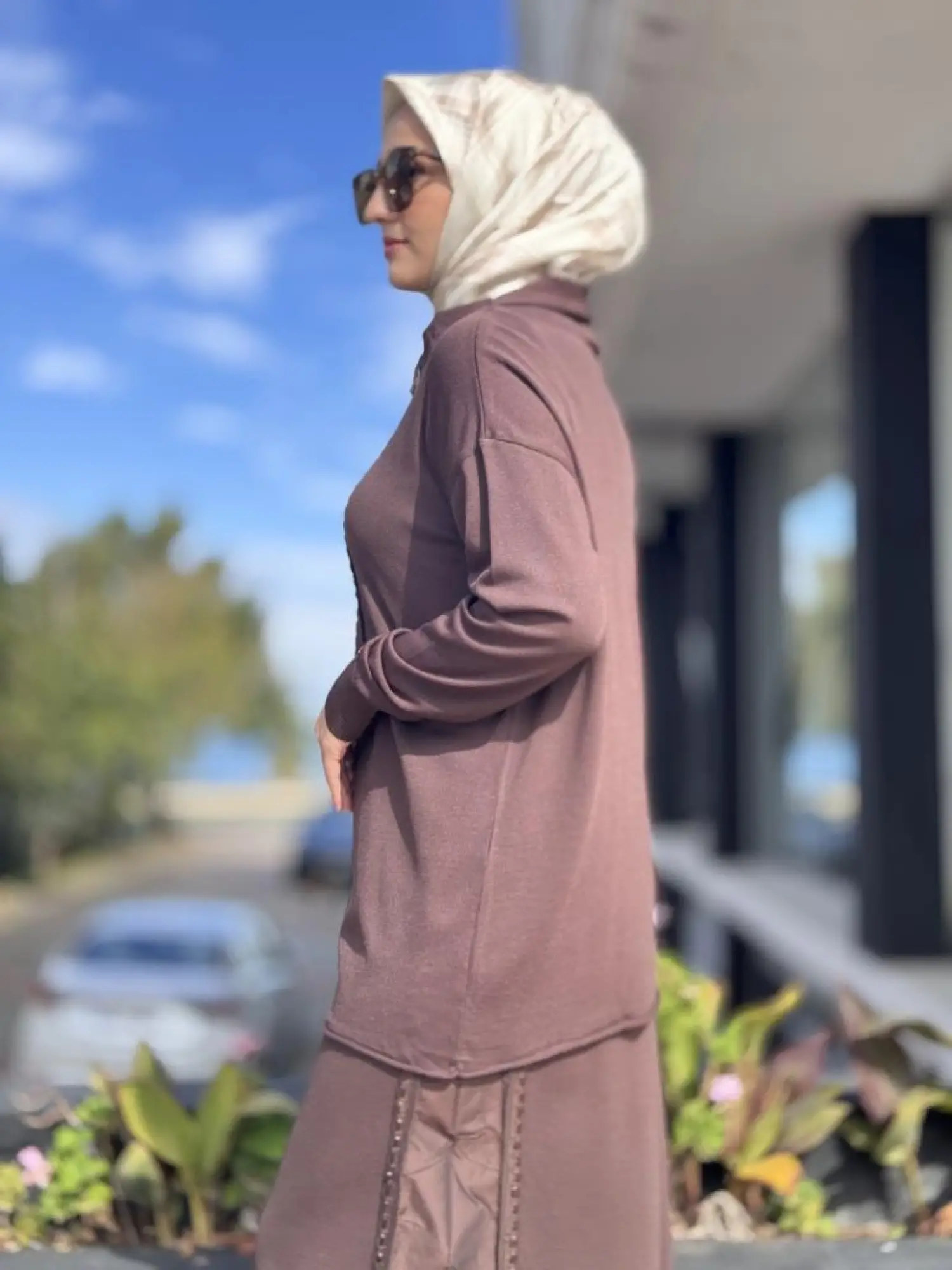 Misswhence Önü Şerit Kurdele Detaylı Yarım Fermuarlı Triko Tunik 38018