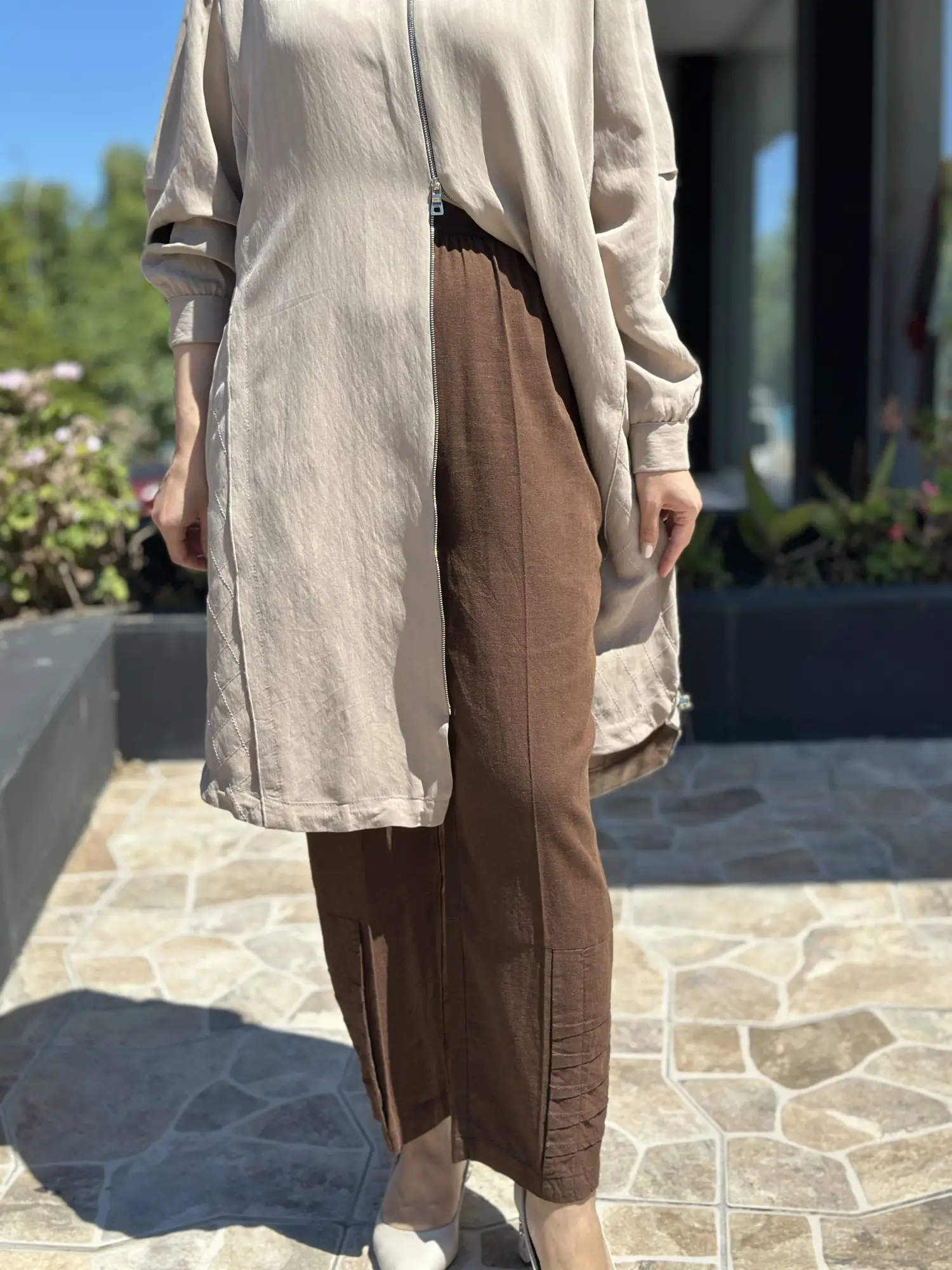 Misswhence Paça Detaylı Keten Pantolon 39121N