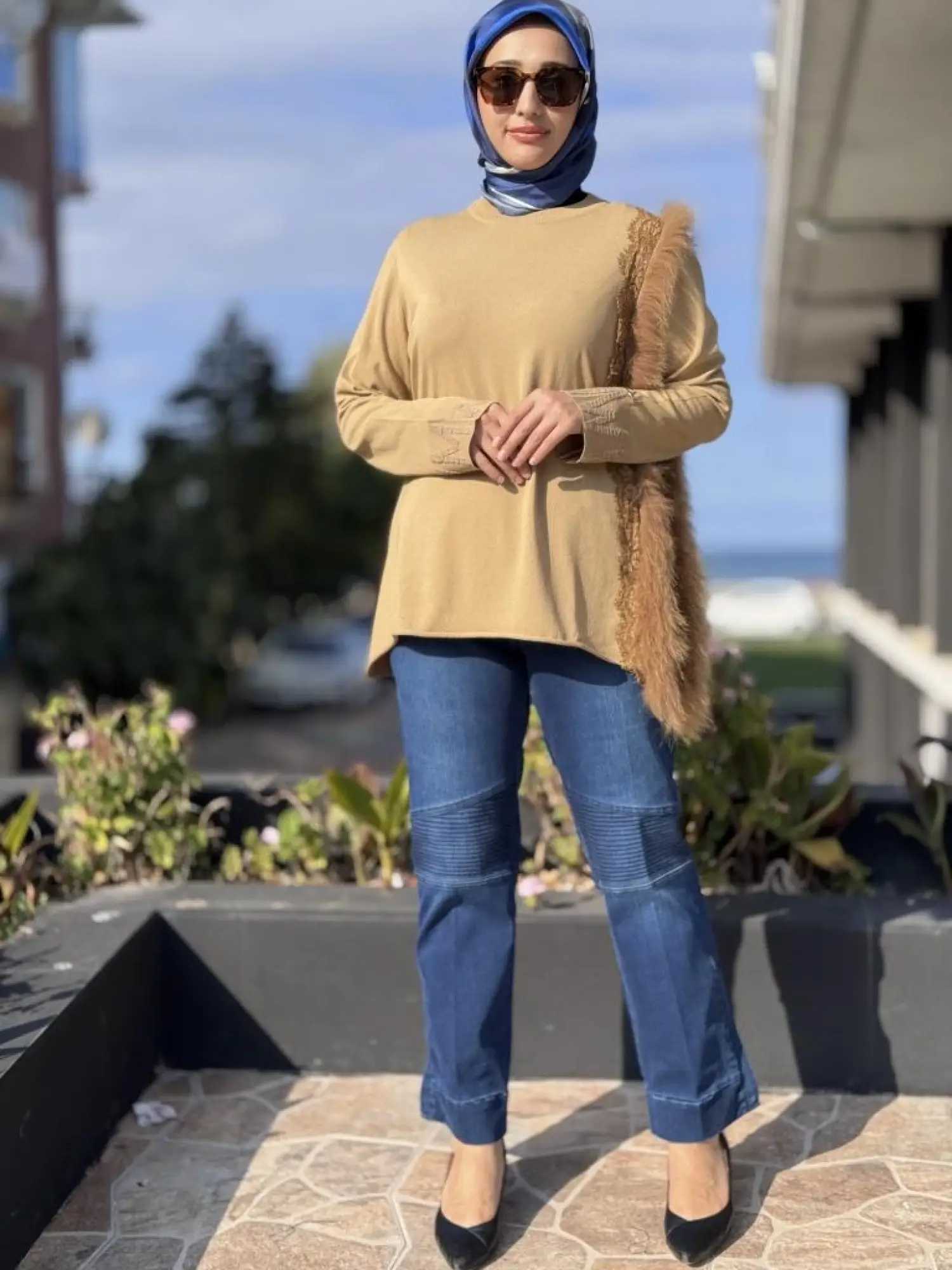 Misswhence Paçası Fermuar ve Dikiş Detaylı Kot Pantolon 38117