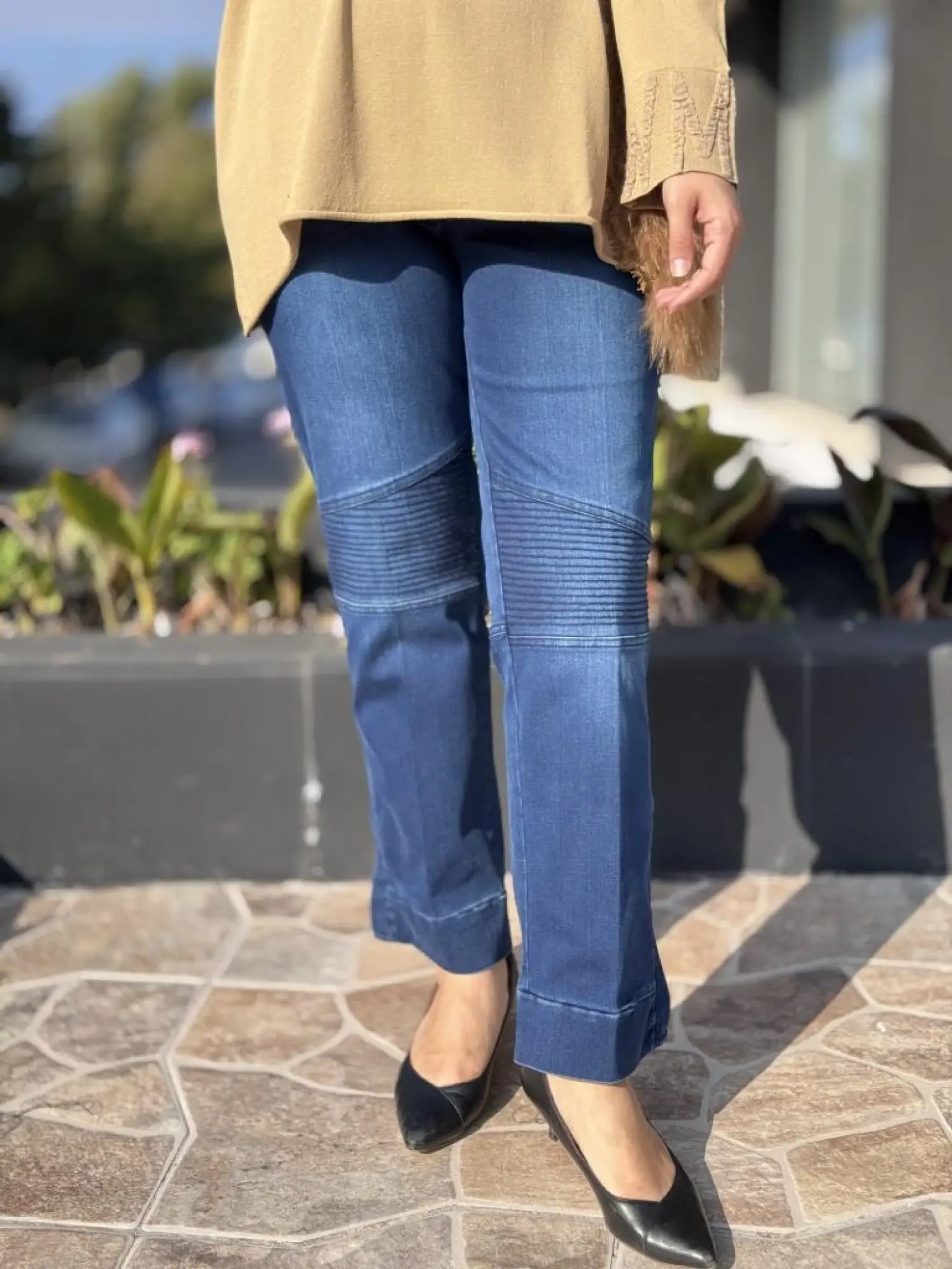 Misswhence Paçası Fermuar ve Dikiş Detaylı Kot Pantolon 38117