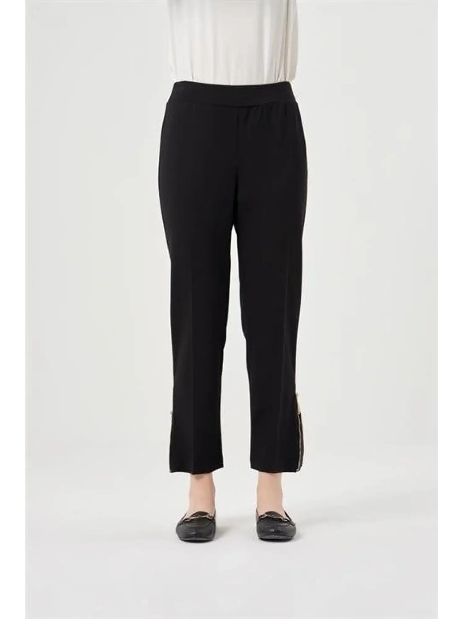 Misswhence Paçası Fermuarlı Viscon Pantolon 34101