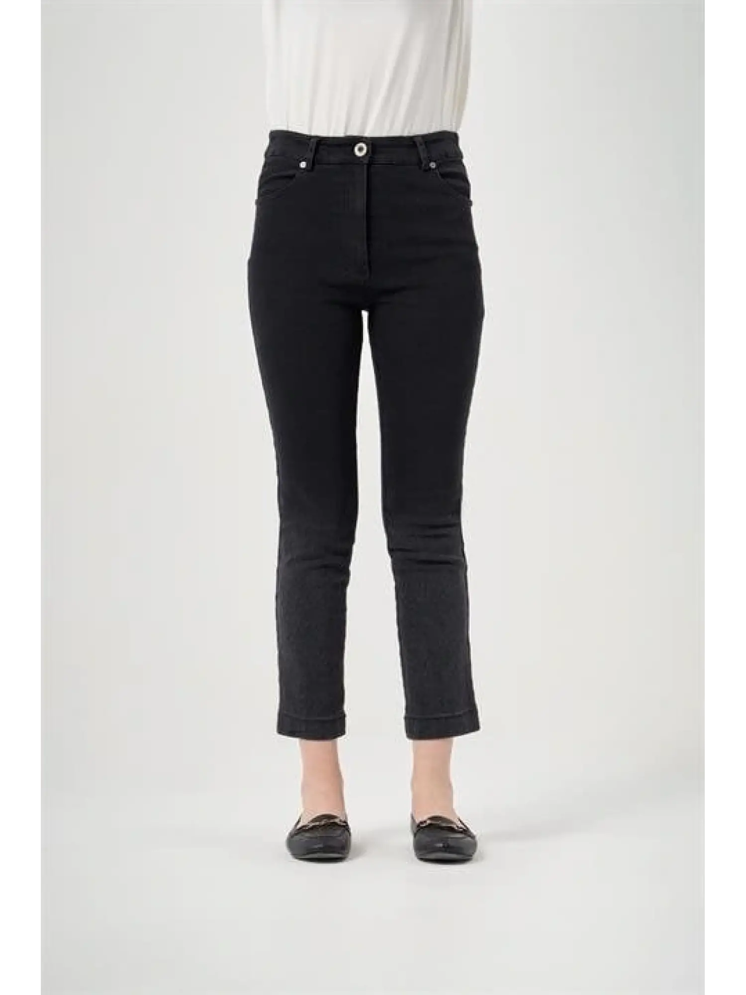 Misswhence Paçası Nakışlı Kot Pantolon 34104