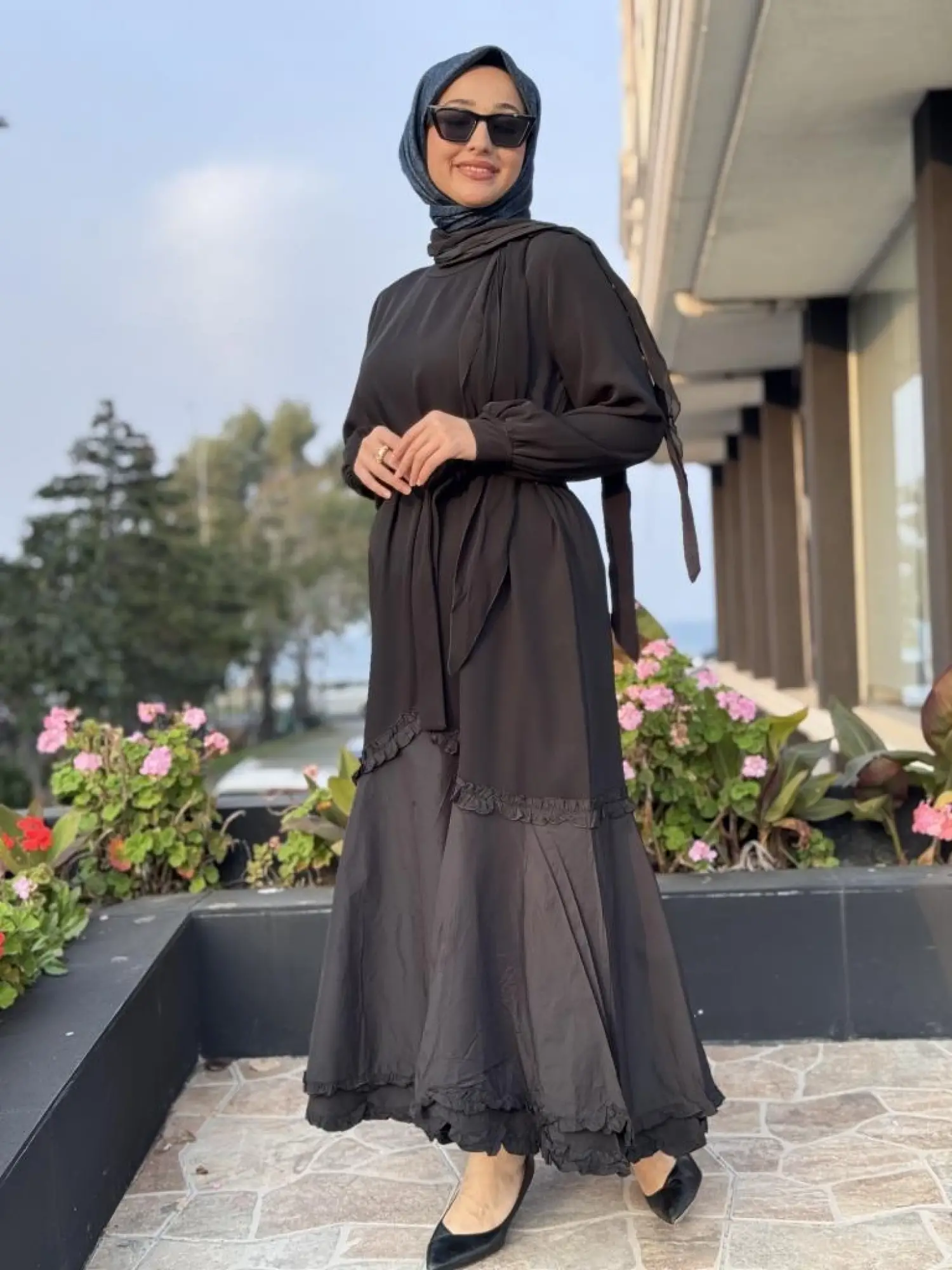 Misswhence Paraşüt Detaylı Fularlı Elbise 38826