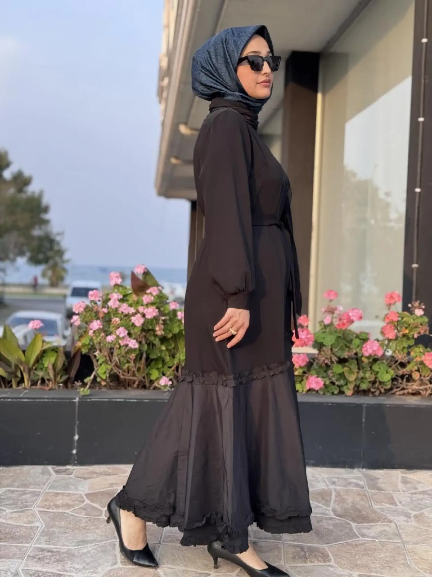 Misswhence Paraşüt Detaylı Fularlı Elbise 38826