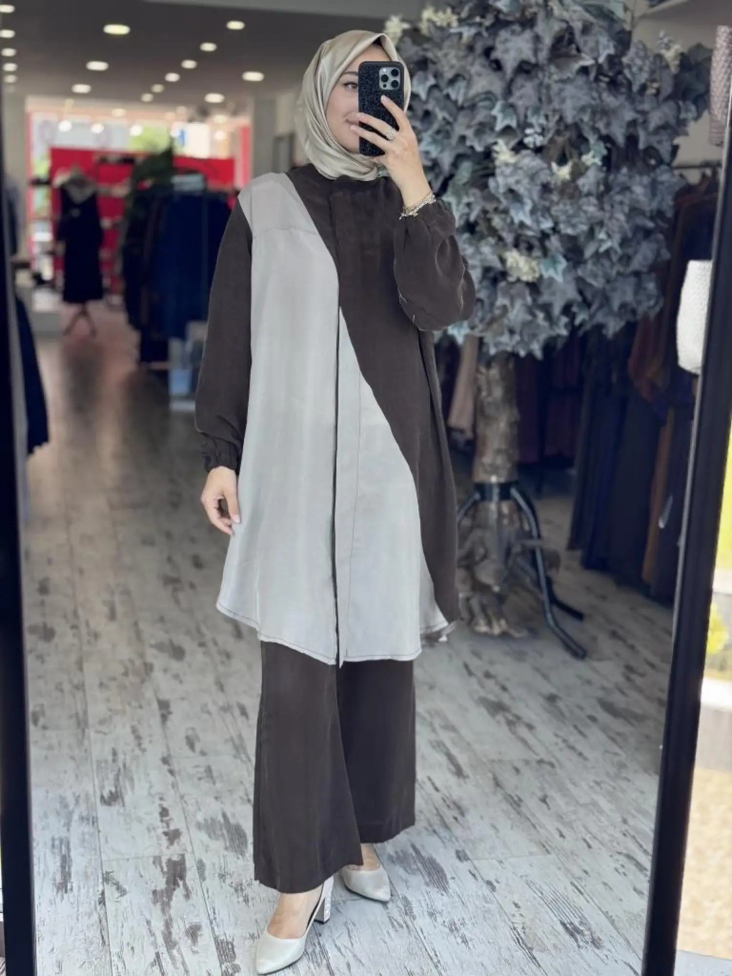 Misswhence Parça Detaylı Çıtçıtlı Cupra İpek Gömlek/Kap 37315