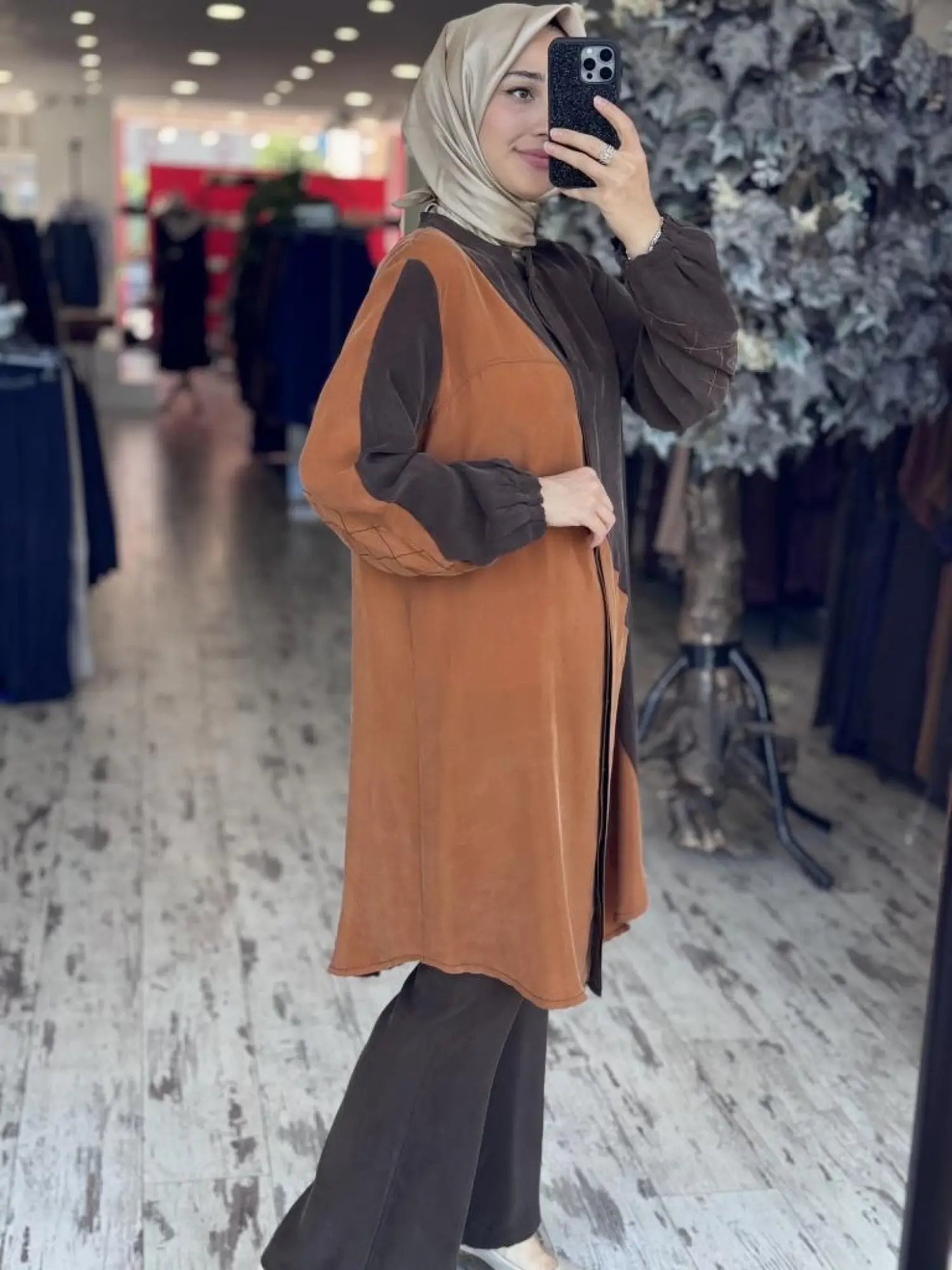 Misswhence Parça Detaylı Çıtçıtlı Cupra İpek Gömlek/Kap 37315