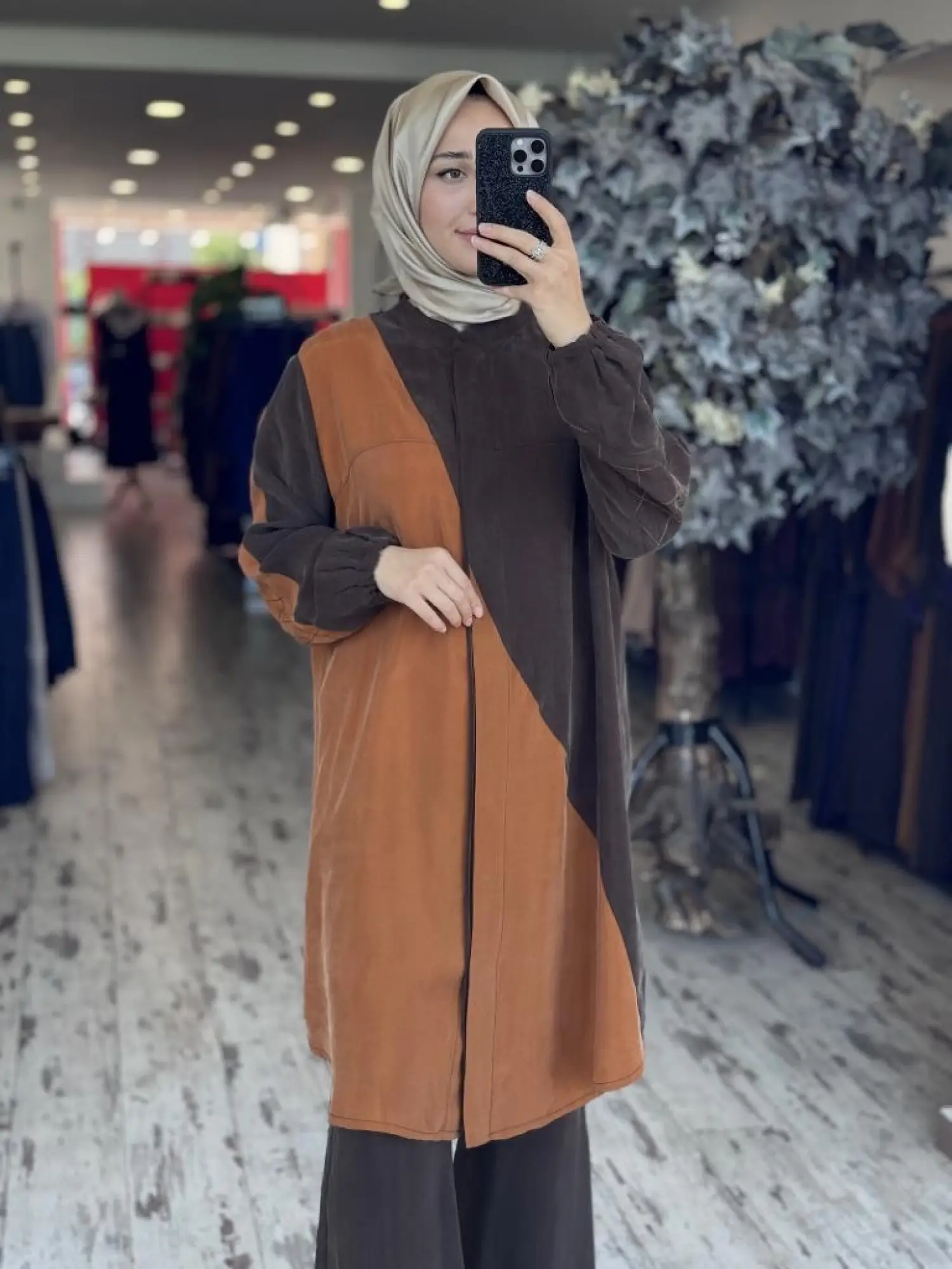 Misswhence Parça Detaylı Çıtçıtlı Cupra İpek Gömlek/Kap 37315