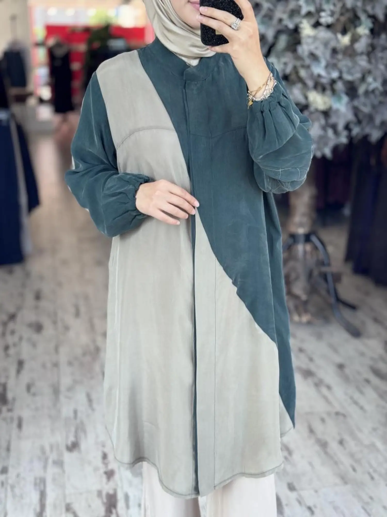 Misswhence Parça Detaylı Çıtçıtlı Cupra İpek Gömlek/Kap 37315