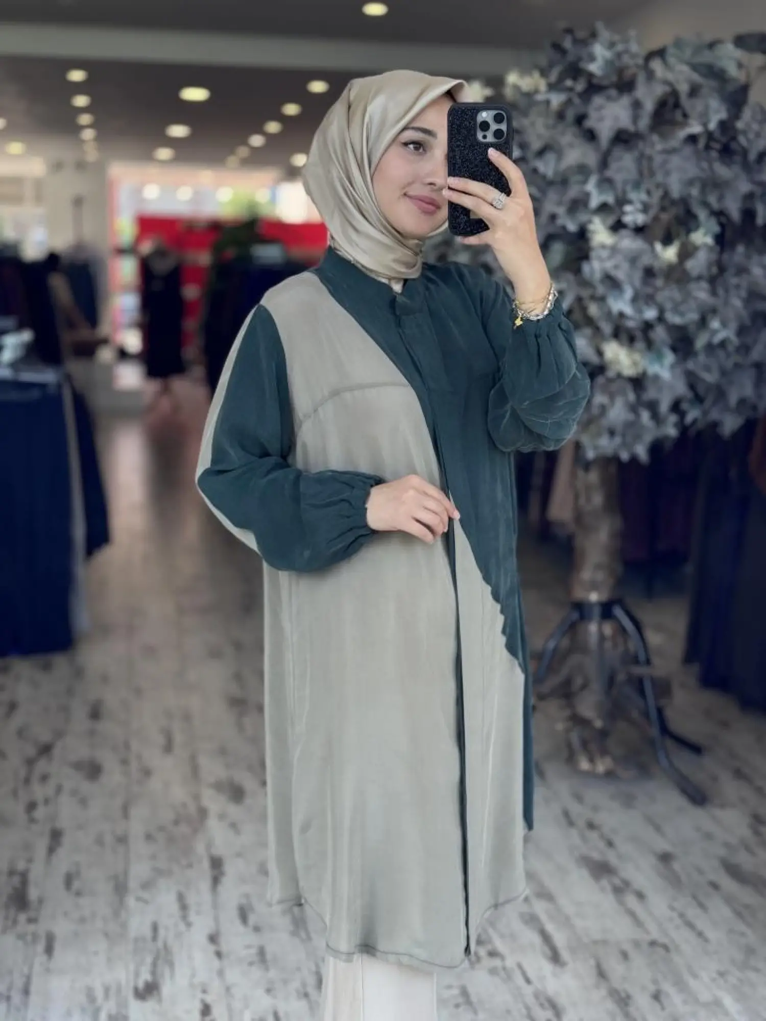 Misswhence Parça Detaylı Çıtçıtlı Cupra İpek Gömlek/Kap 37315