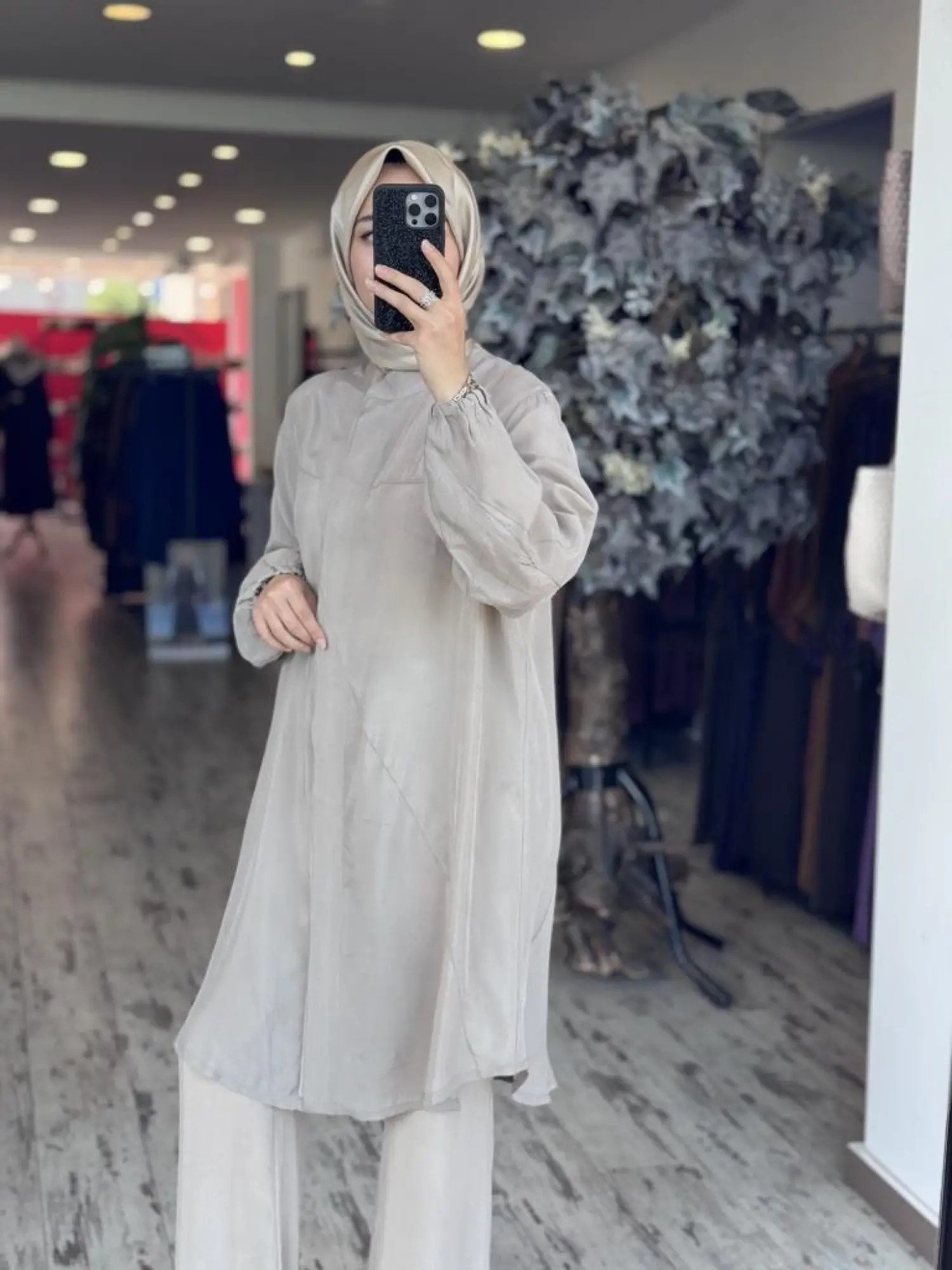 Misswhence Parça Detaylı Çıtçıtlı Düz Cupra İpek Gömlek/Kap 37315