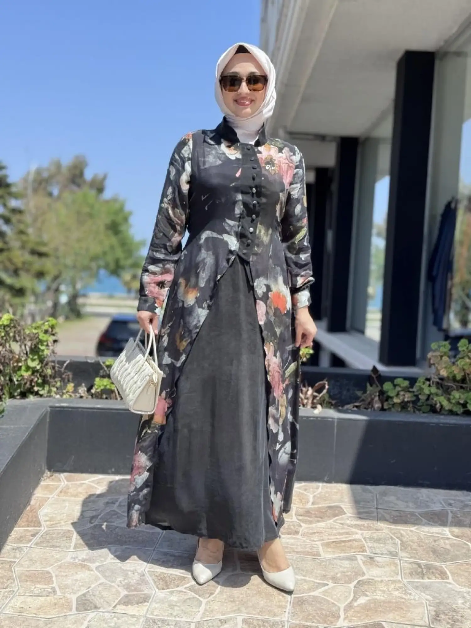 Misswhence Parça Kumaş Detaylı Düğmeli Cupra İpek Elbise 37835