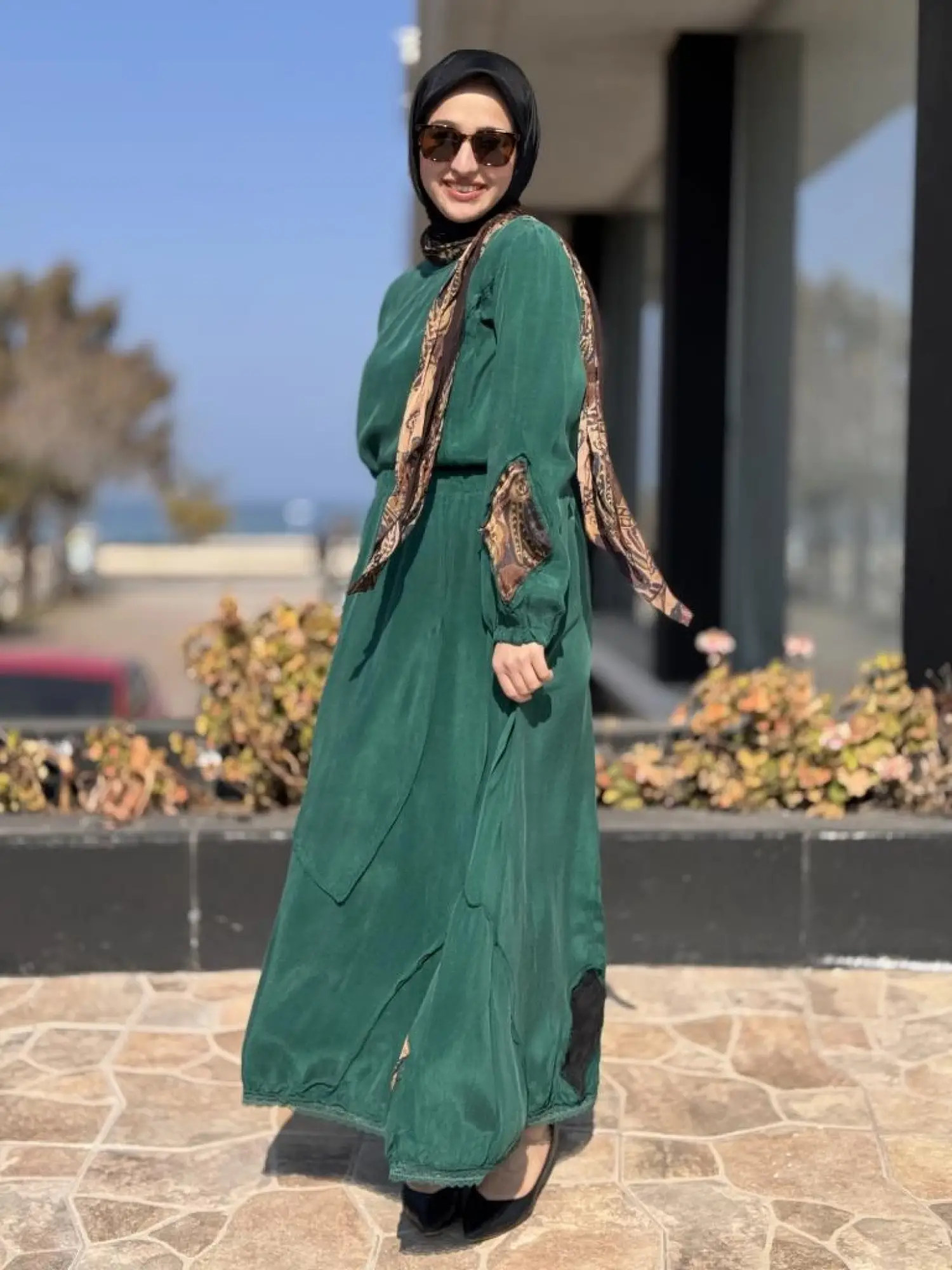 Misswhence Patcwork Detaylı Fistolu Bluz Etek Takım 37003