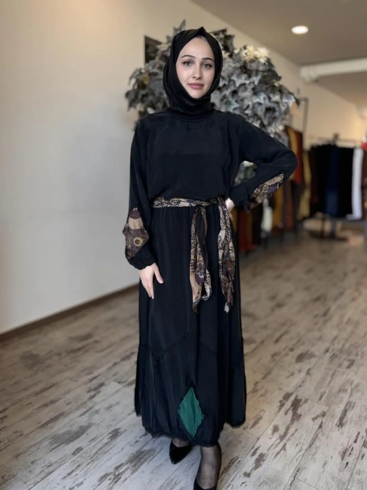 Misswhence Patcwork Detaylı Fistolu Bluz Etek Takım 37003