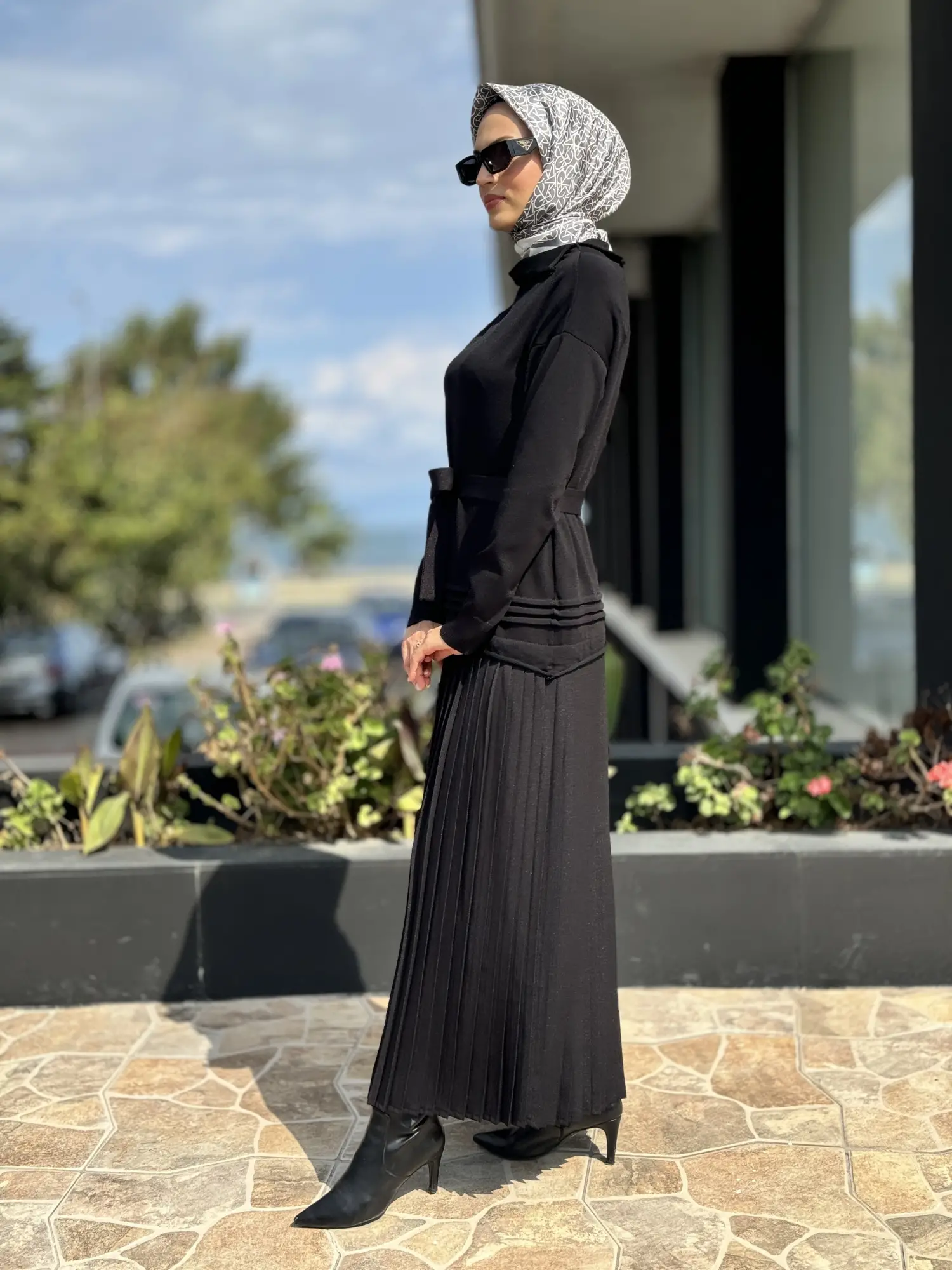 Misswhence Pliseli Triko Elbise 36813