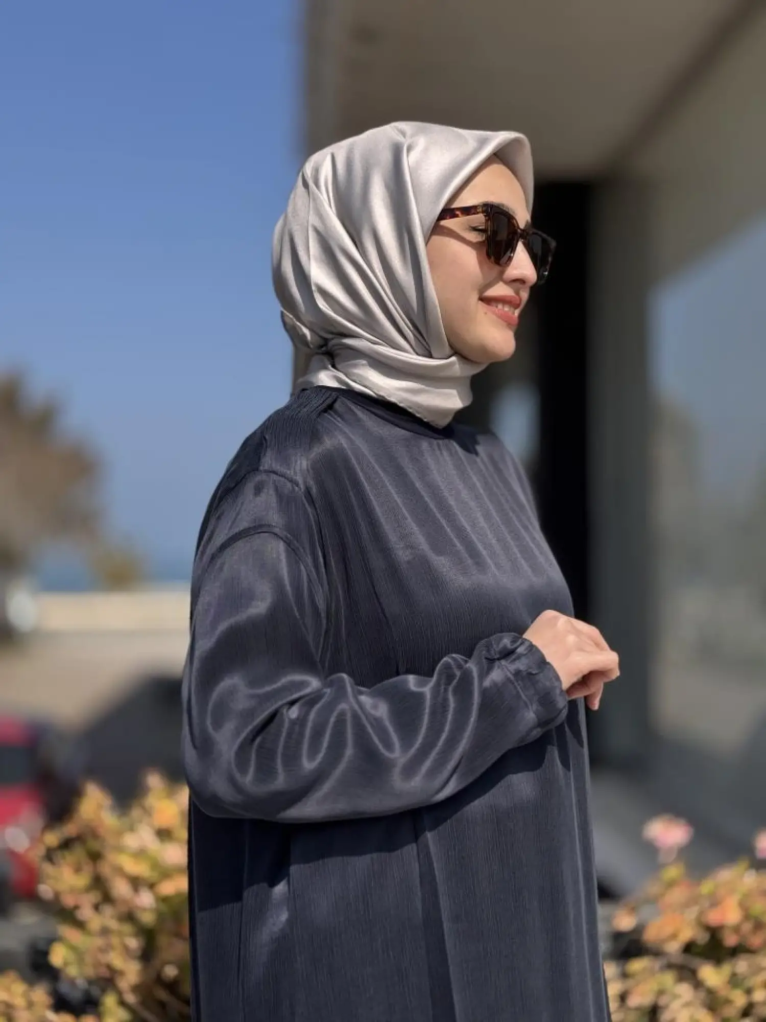 Misswhence Saten İpek Tunik Pantolon Takım 37017