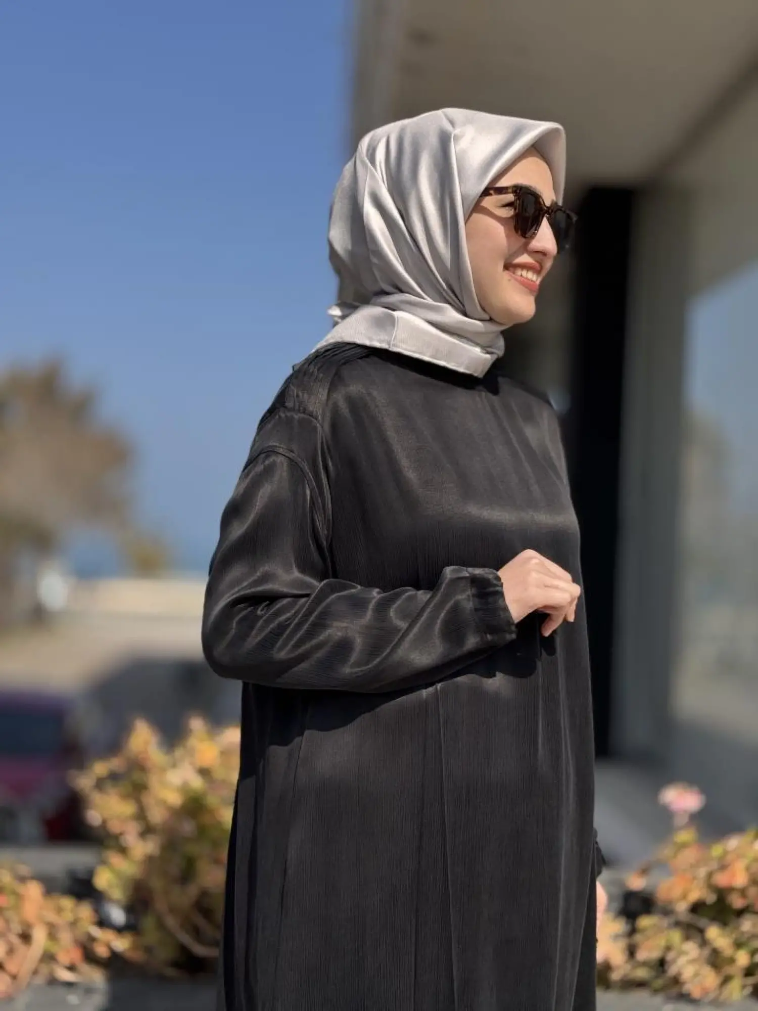 Misswhence Saten İpek Tunik Pantolon Takım 37017