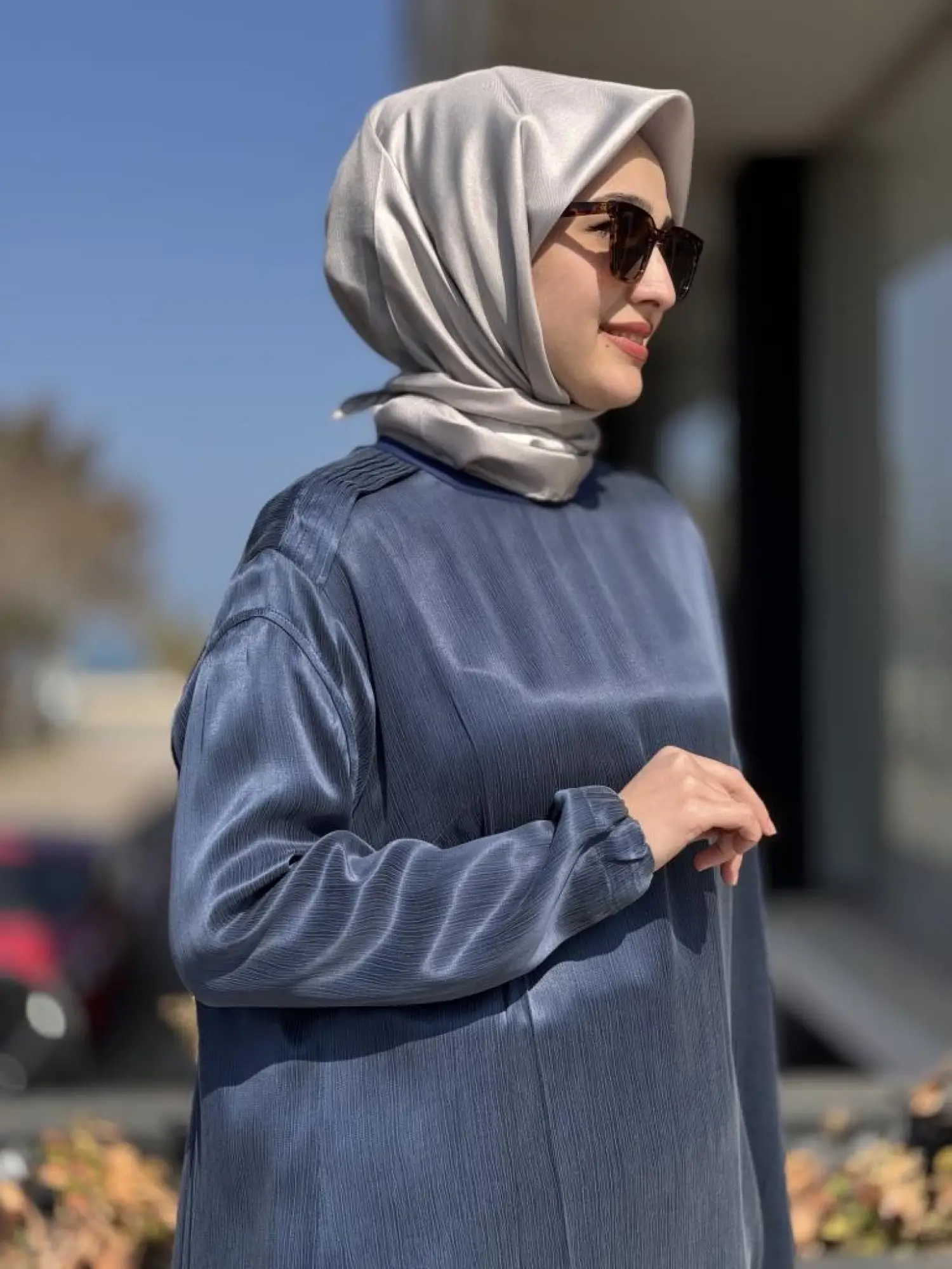 Misswhence Saten İpek Tunik Pantolon Takım 37017