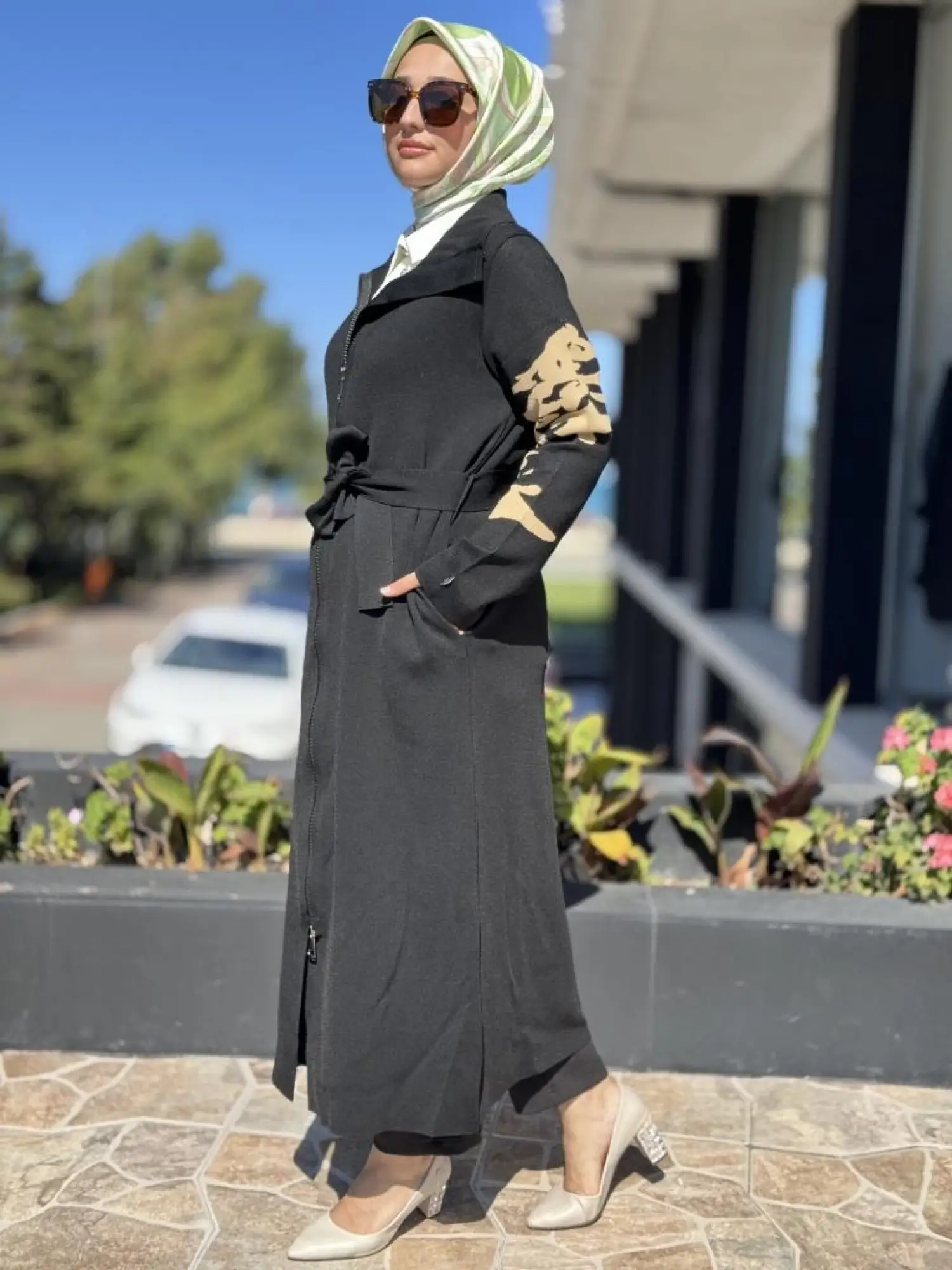 Misswhence Seyyar Kürklü Çelik Örme Fermuarlı Uzun Triko Kap MİSS266