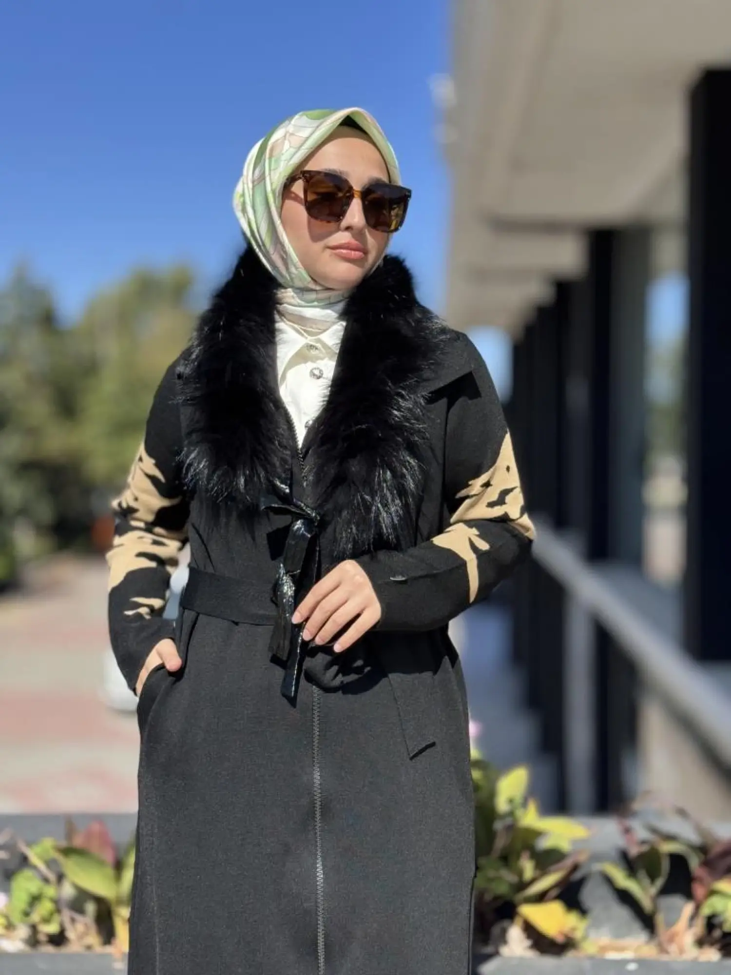 Misswhence Seyyar Kürklü Çelik Örme Fermuarlı Uzun Triko Kap MİSS266