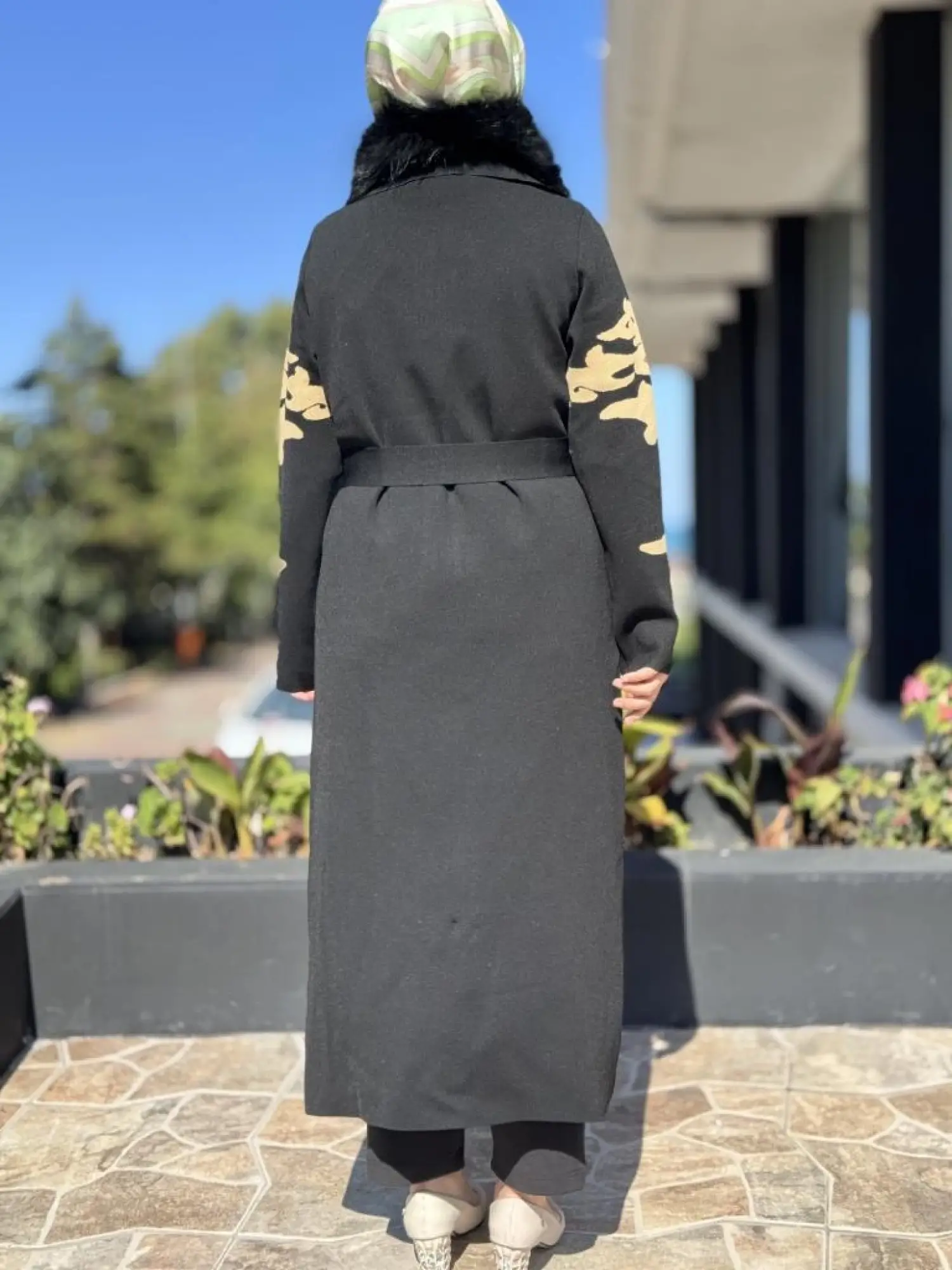 Misswhence Seyyar Kürklü Çelik Örme Fermuarlı Uzun Triko Kap MİSS266