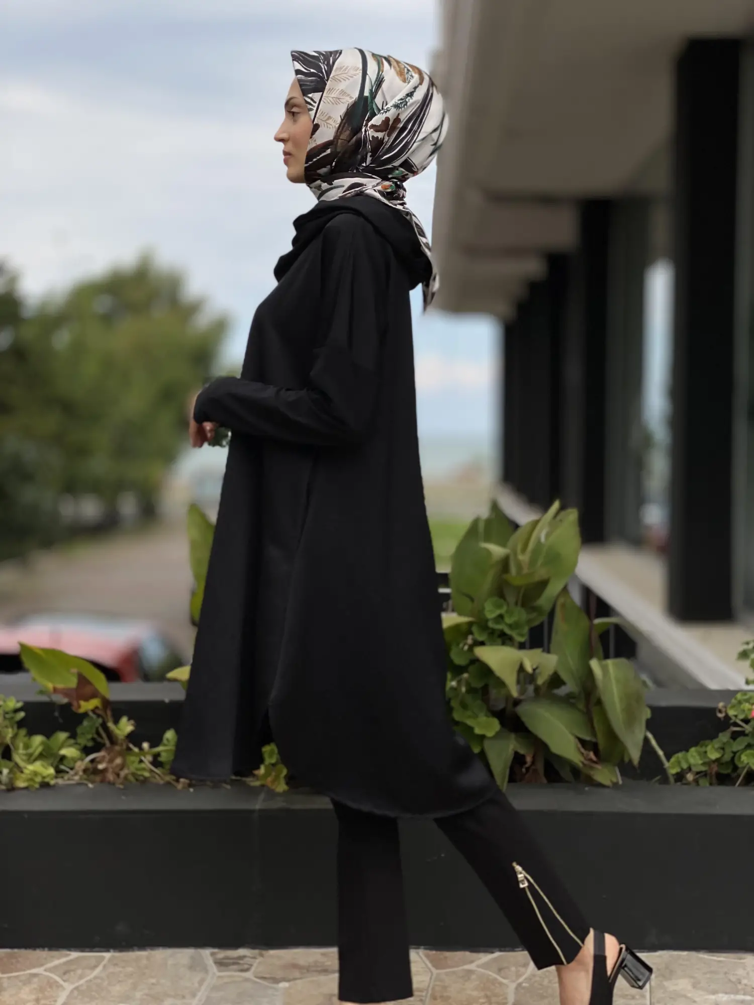 Misswhence Sırtı Fermuarlı Şal Yaka Viscon Tunik 34030