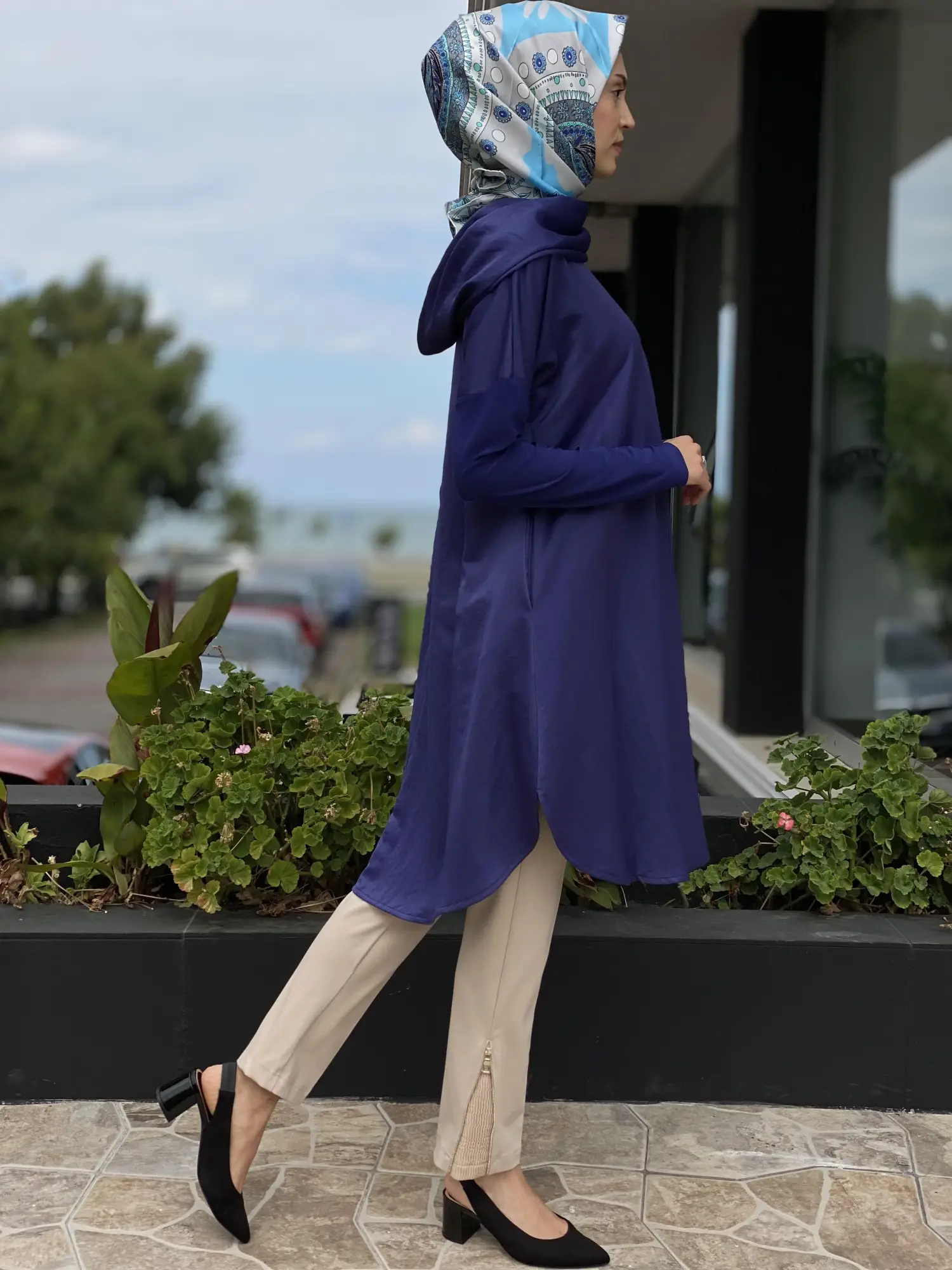 Misswhence Sırtı Fermuarlı Şal Yaka Viscon Tunik 34030