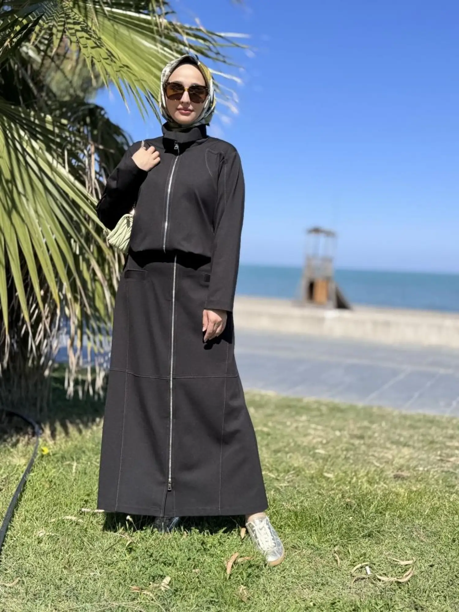 Misswhence Spor Dikişli Fermuarlı Ceket Etek Takım 38201