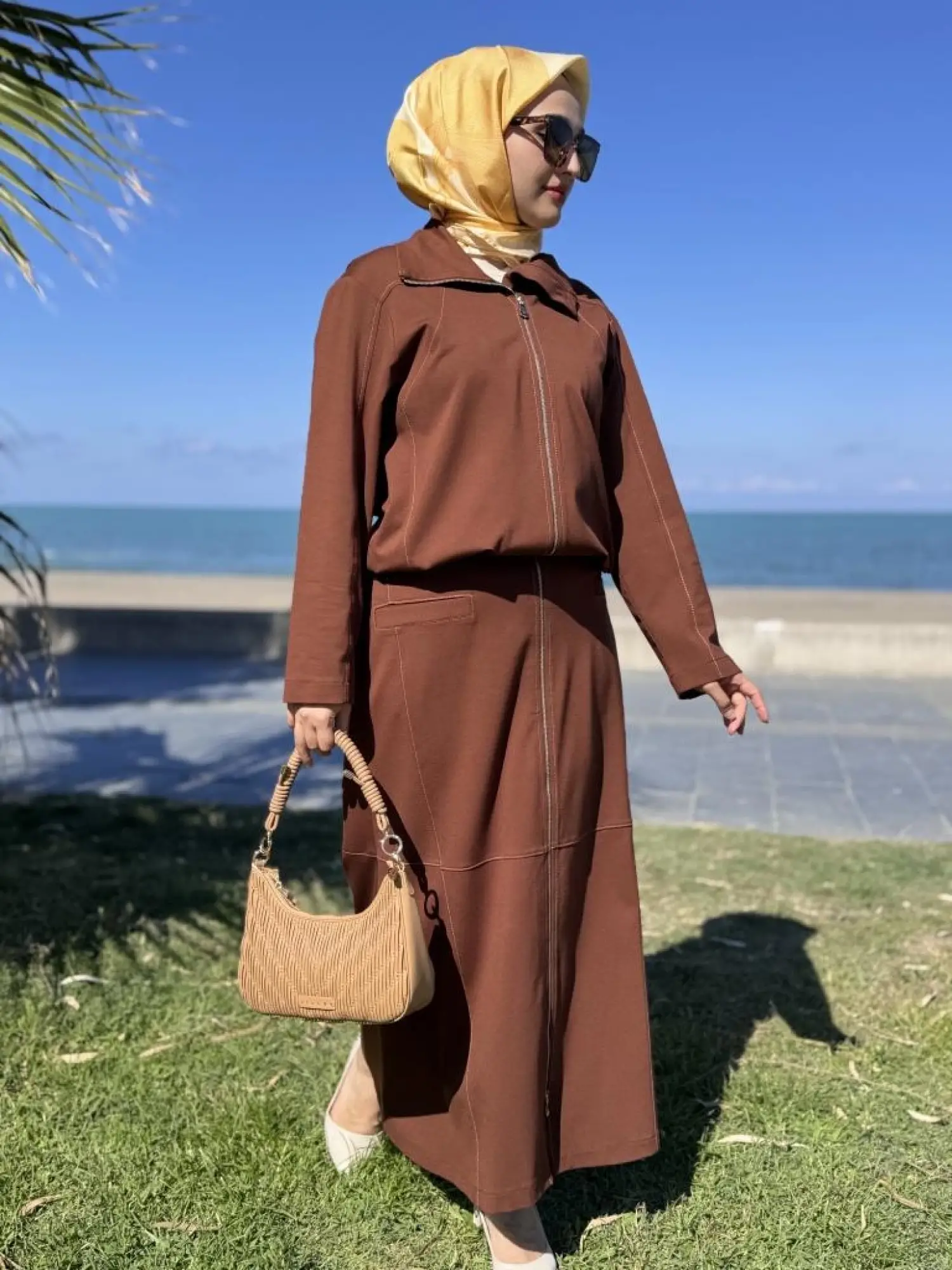 Misswhence Spor Dikişli Fermuarlı Ceket Etek Takım 38201