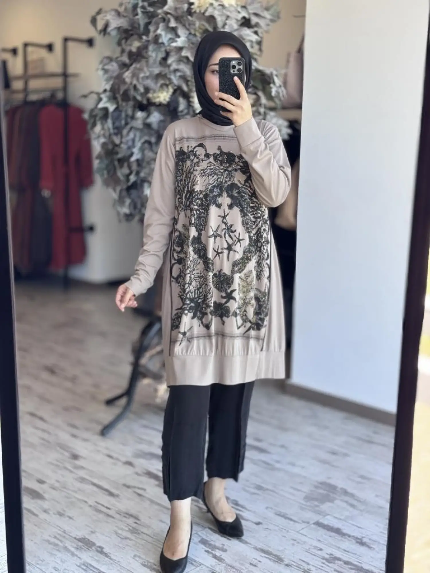 Misswhence Taş Baskılı Modal Tunik 37020