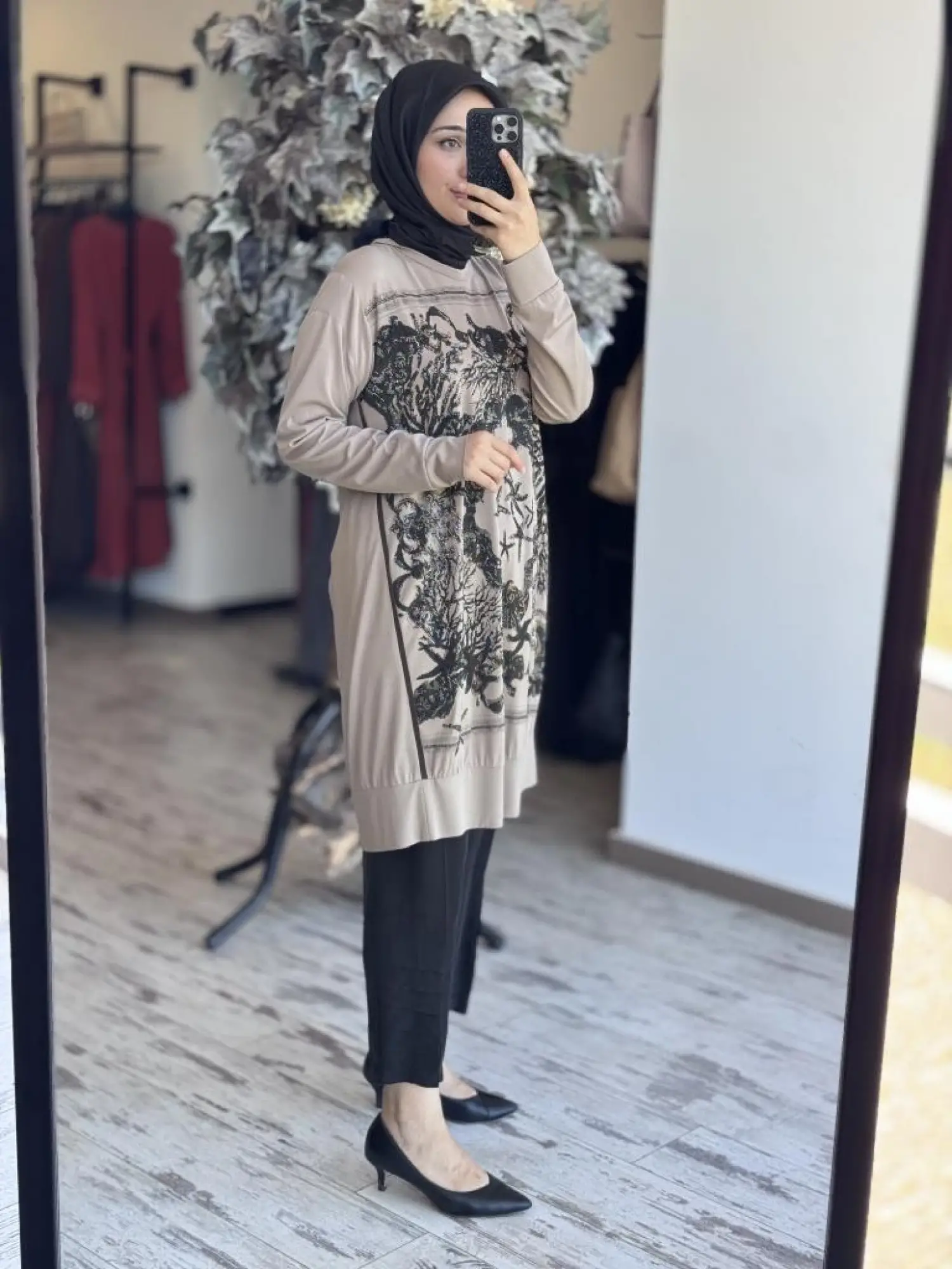 Misswhence Taş Baskılı Modal Tunik 37020