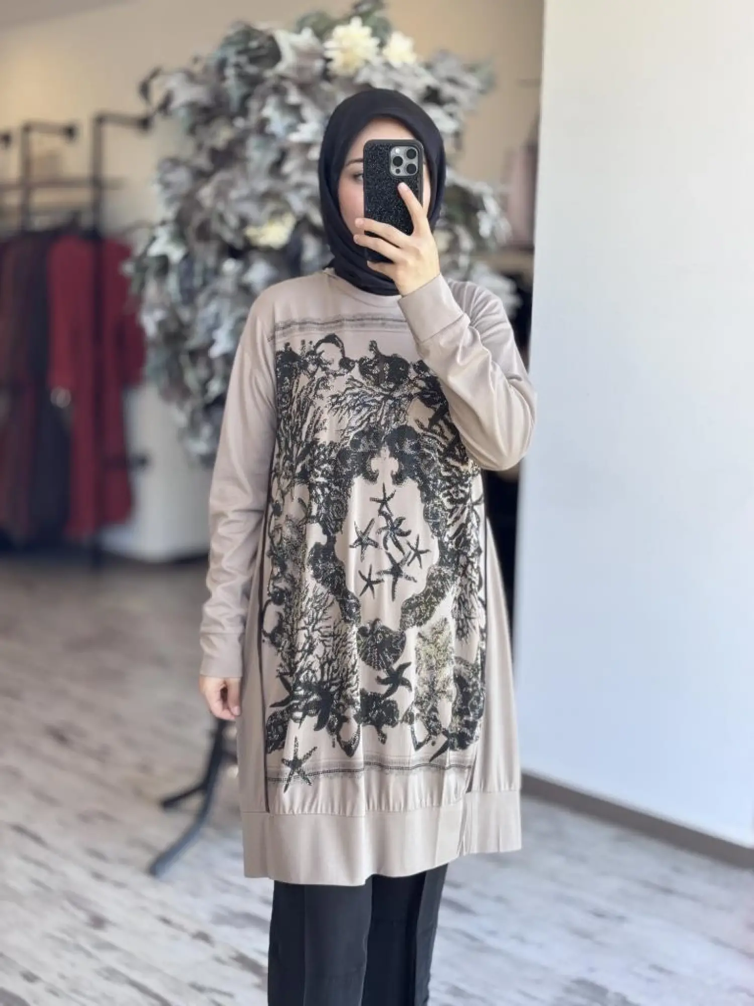 Misswhence Taş Baskılı Modal Tunik 37020